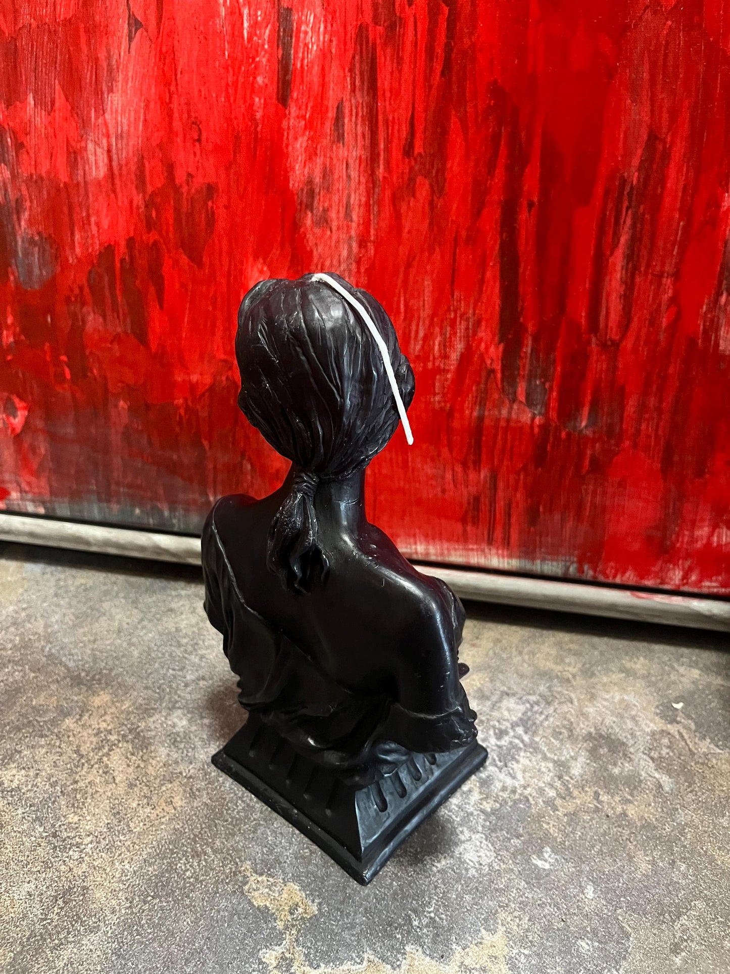 Amazing 8 inch tall candle in the form of a beautiful lady wow perfect gift mint condition.