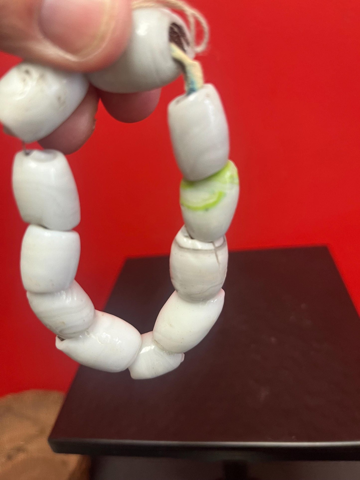 Very cool  3.25 inch wide Venetian glass bead bracelet  so unusual and perfect to repurpose the beads - wow