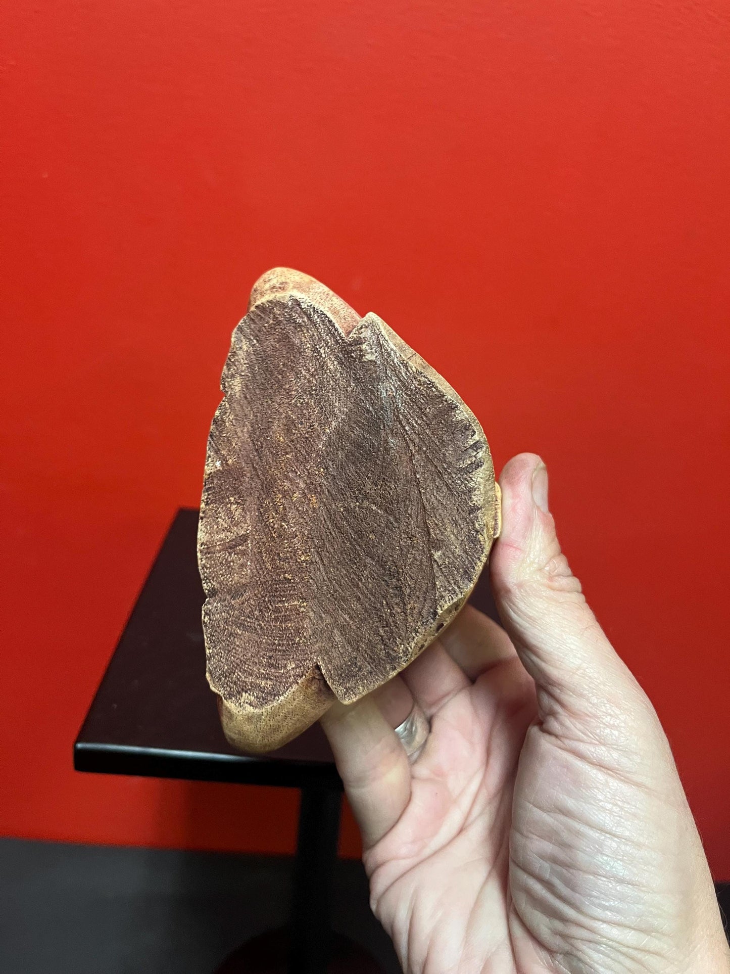 Lovely small Asian wooden carved Buddha with serene face  amazing detail  7 inches tall  wow