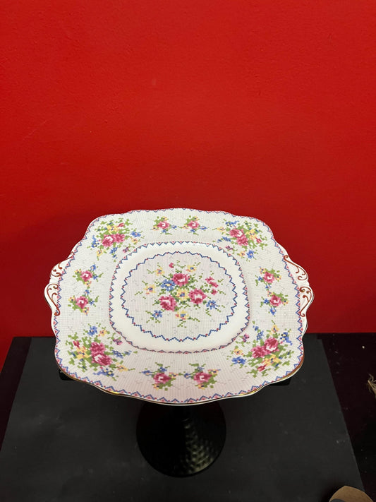 Royal Albert 10 inch cake plate    petit point  great condition great price