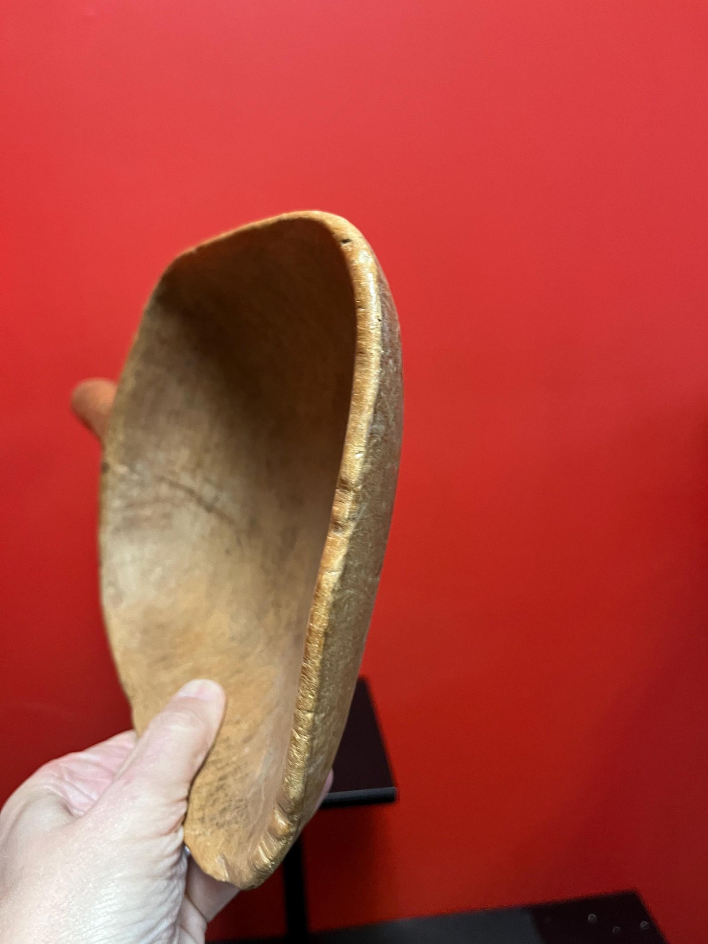 19 x 8 wide stunning antique Canadian Quebec pine grain scoop  wonderful patina  great for use or display
