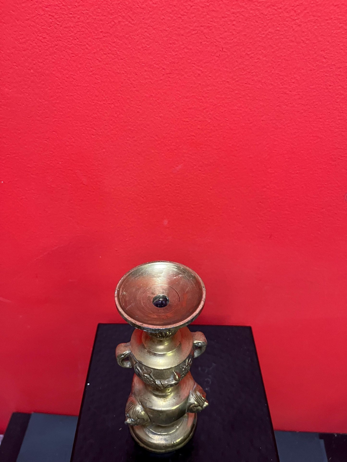 Heavy 7 inch Chinese brass candlestick great value