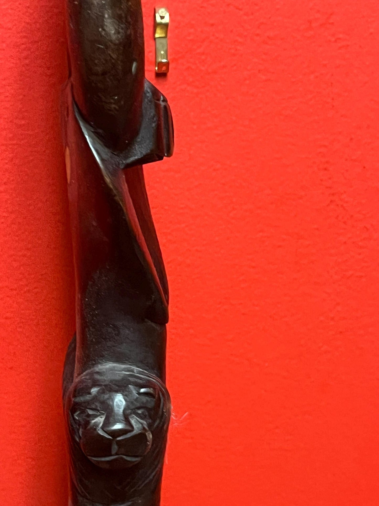 Wonderful 37 inch long African walking stick with amazing handle well carved great to use or gift
