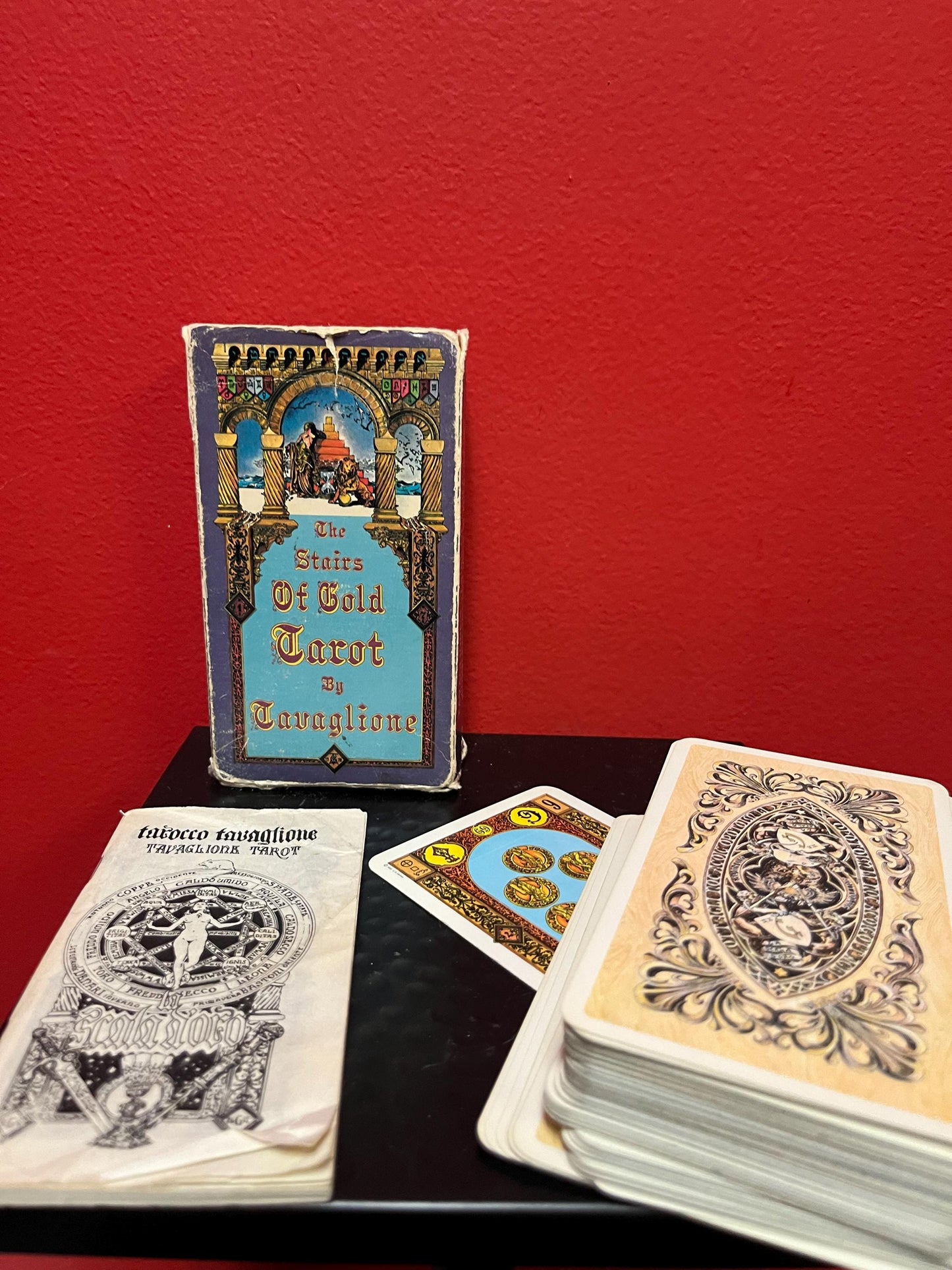 1970s rare tarot set with instructions box as is the stairs of gold tarot by Lavaglone great value