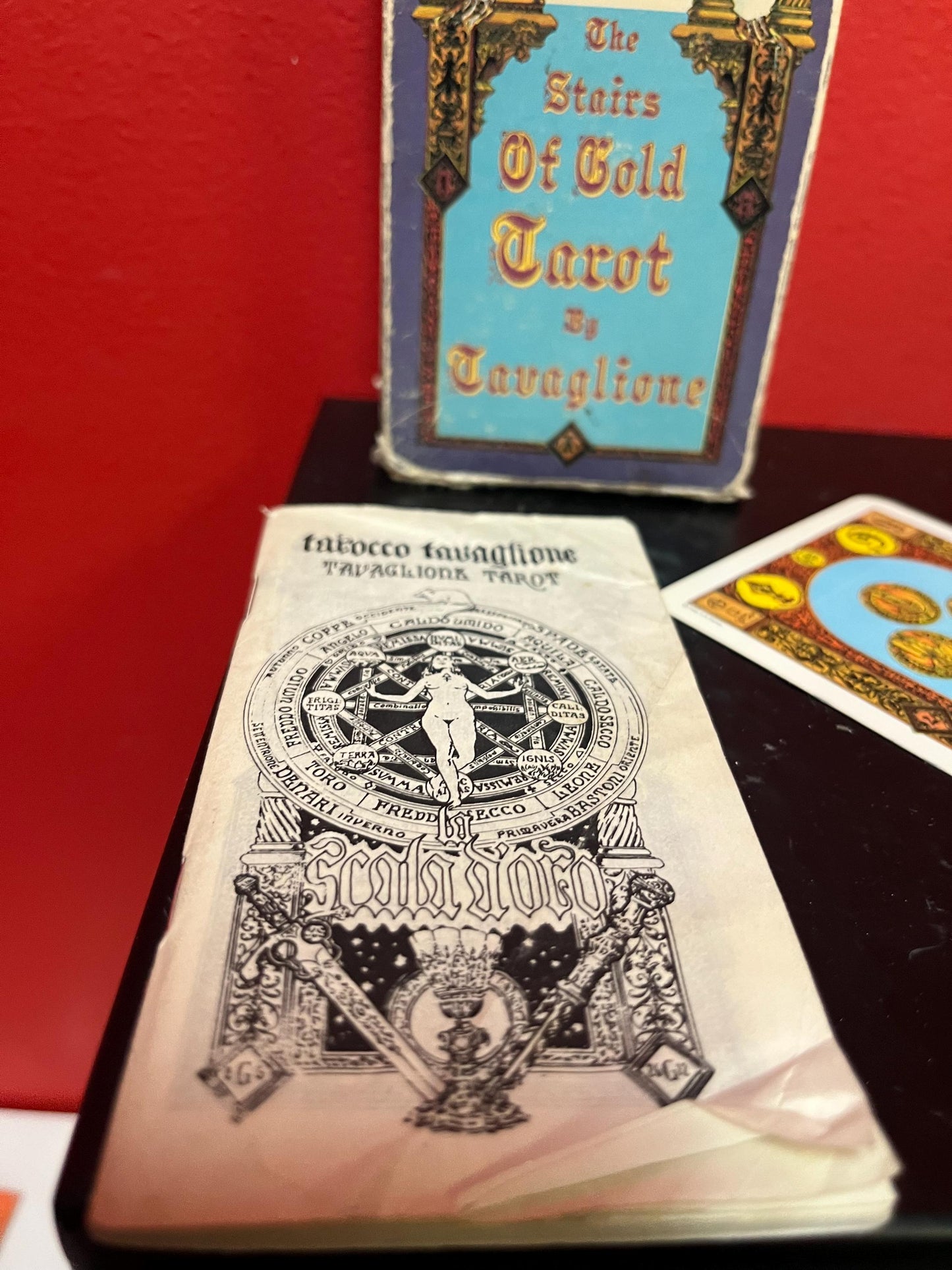 1970s rare tarot set with instructions box as is the stairs of gold tarot by Lavaglone great value