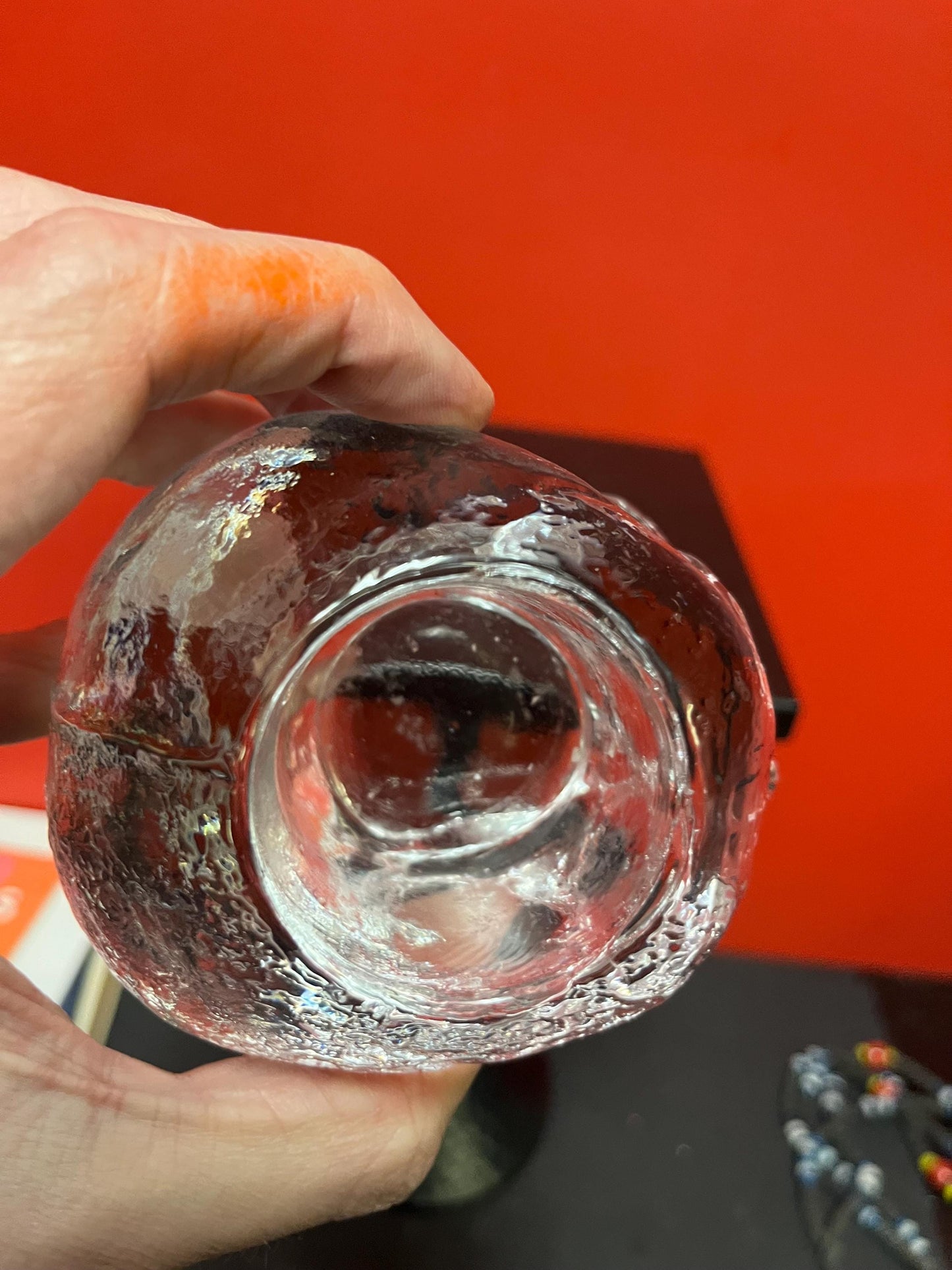 The lovely signed 4 inch Swedish Kosta Boda skull candle holder perfect condition great gift and great value