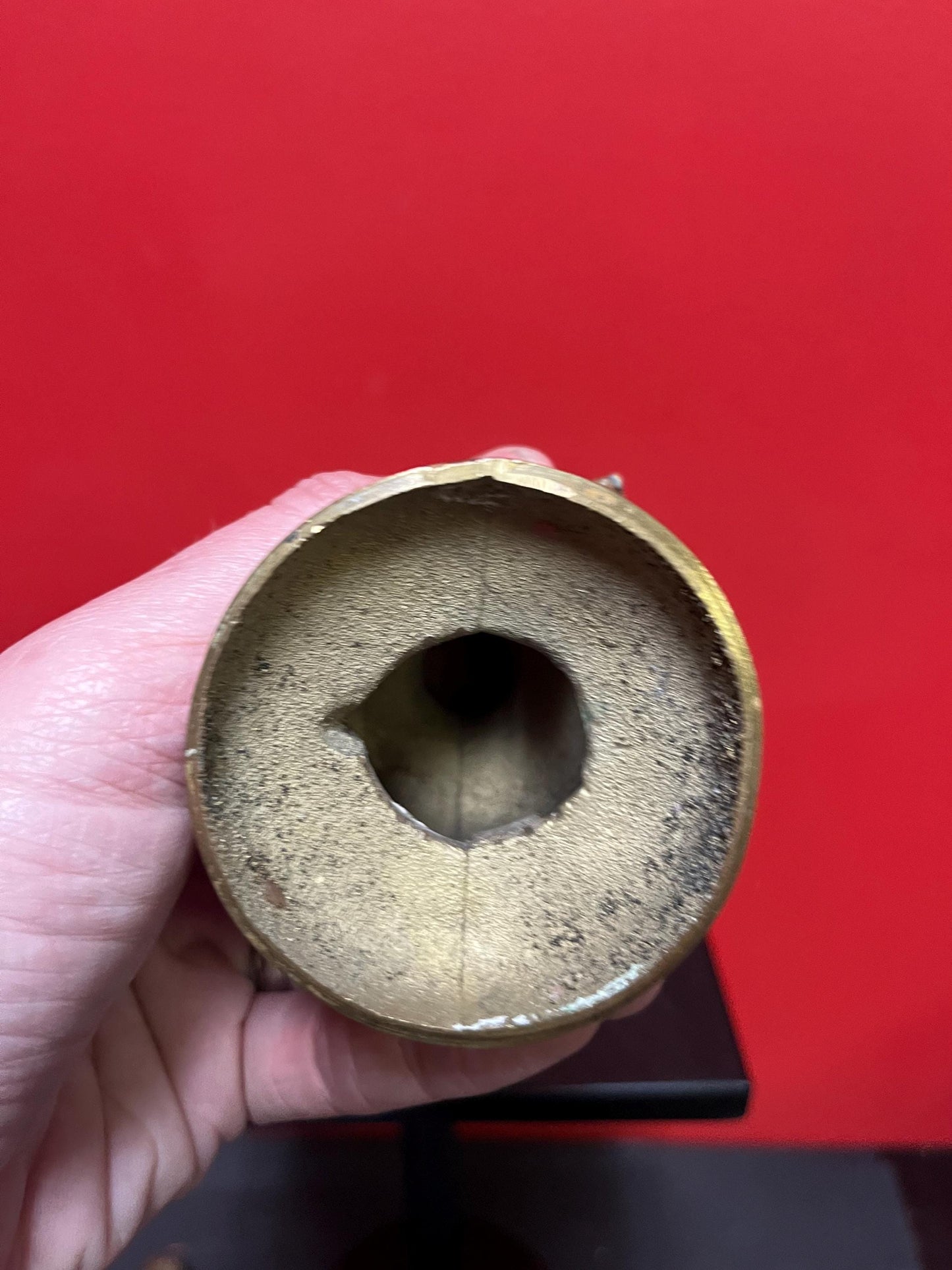Heavy 7 inch Chinese brass candlestick great value