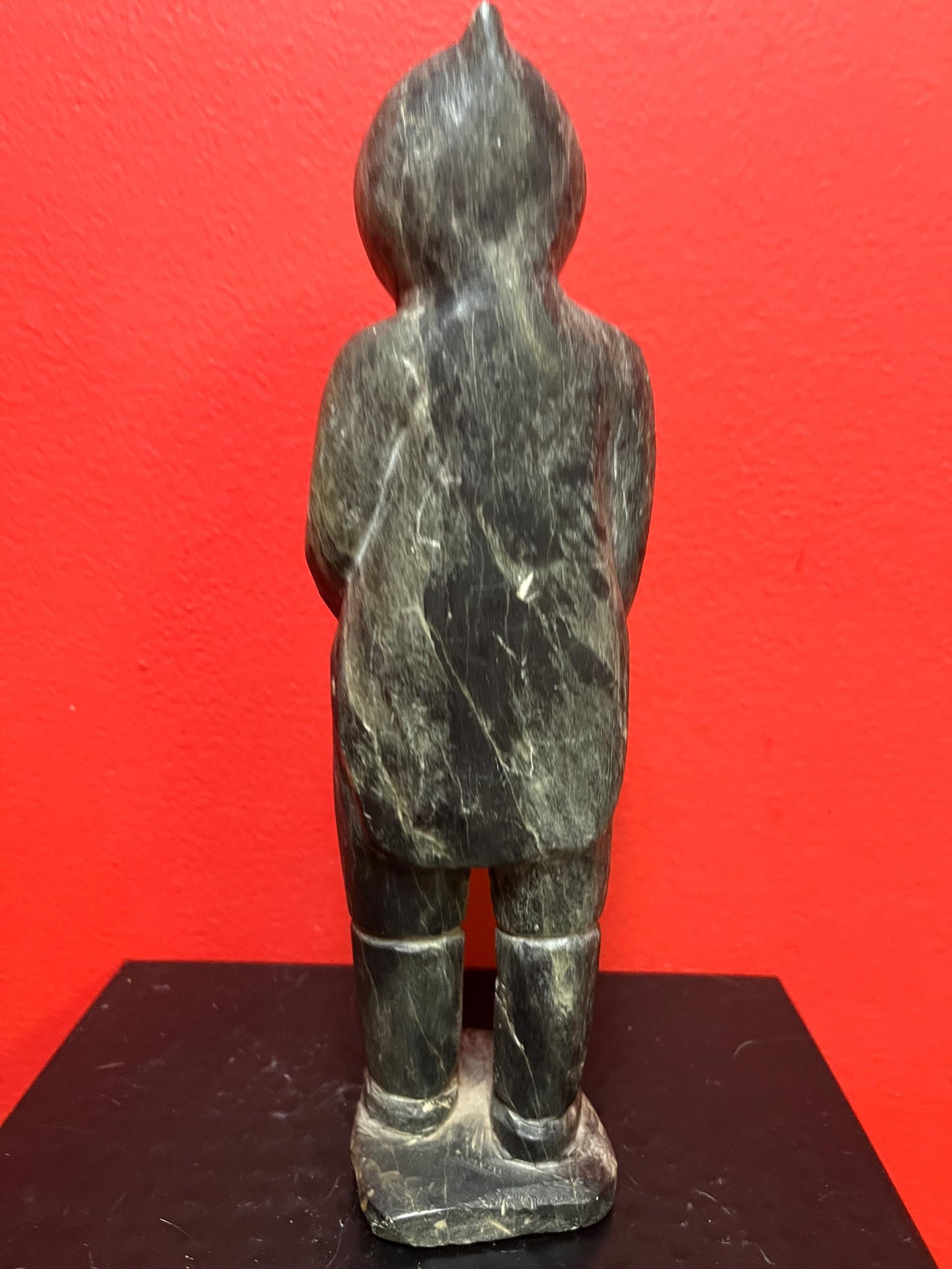 Rare stunning 9 inch tall antique indigenous Inuit Eskimo statue perfect condition wow