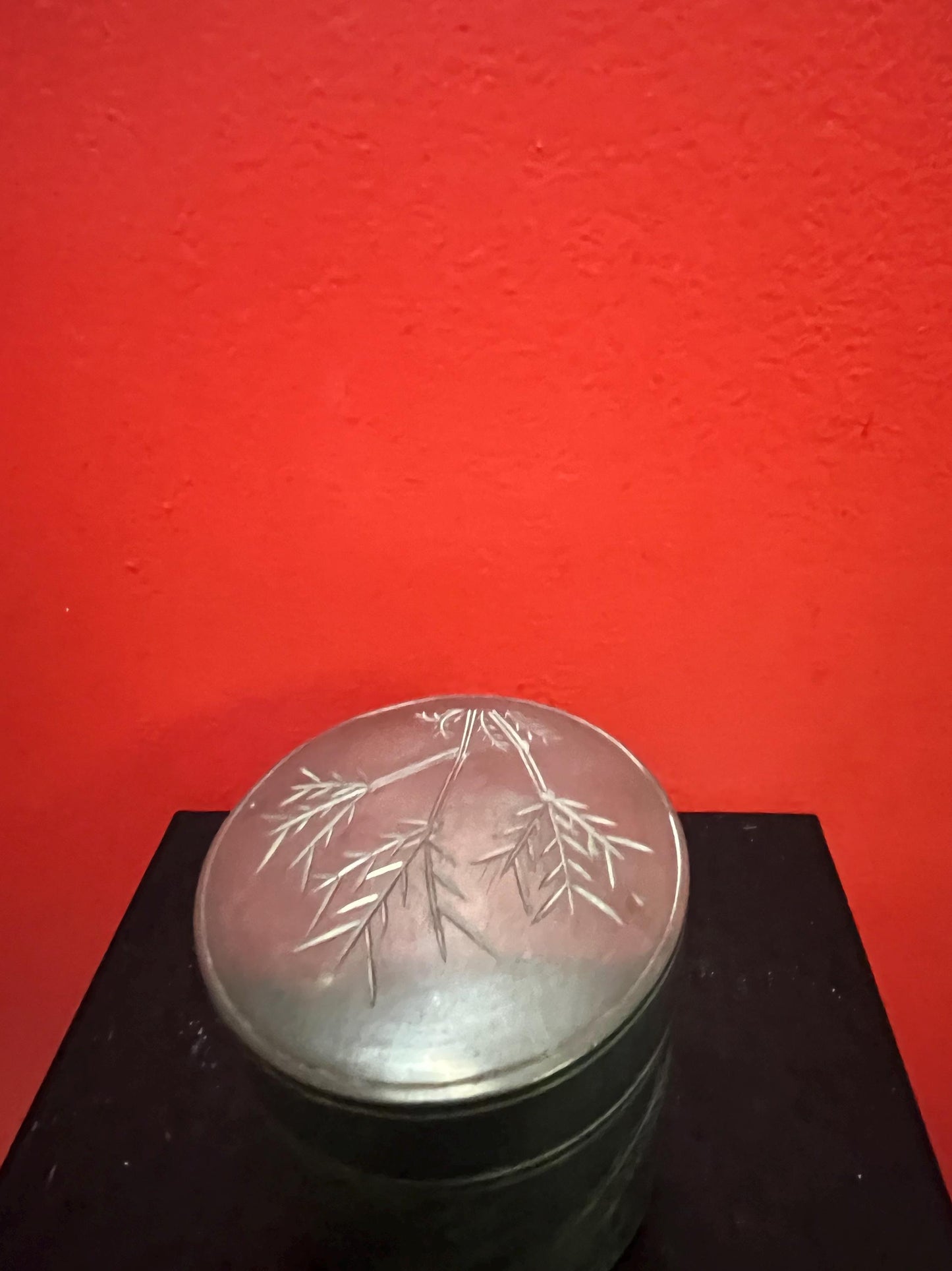 Lovely 3.5 inch tall Japanese pewter dragon tea caddy old well detailed piece Japanese dragons - Japanese tea - gift