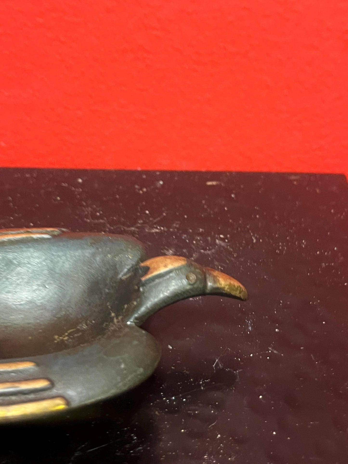 Very cool Israeli bronze bird dish 4.25 inches long vintage great gift good value