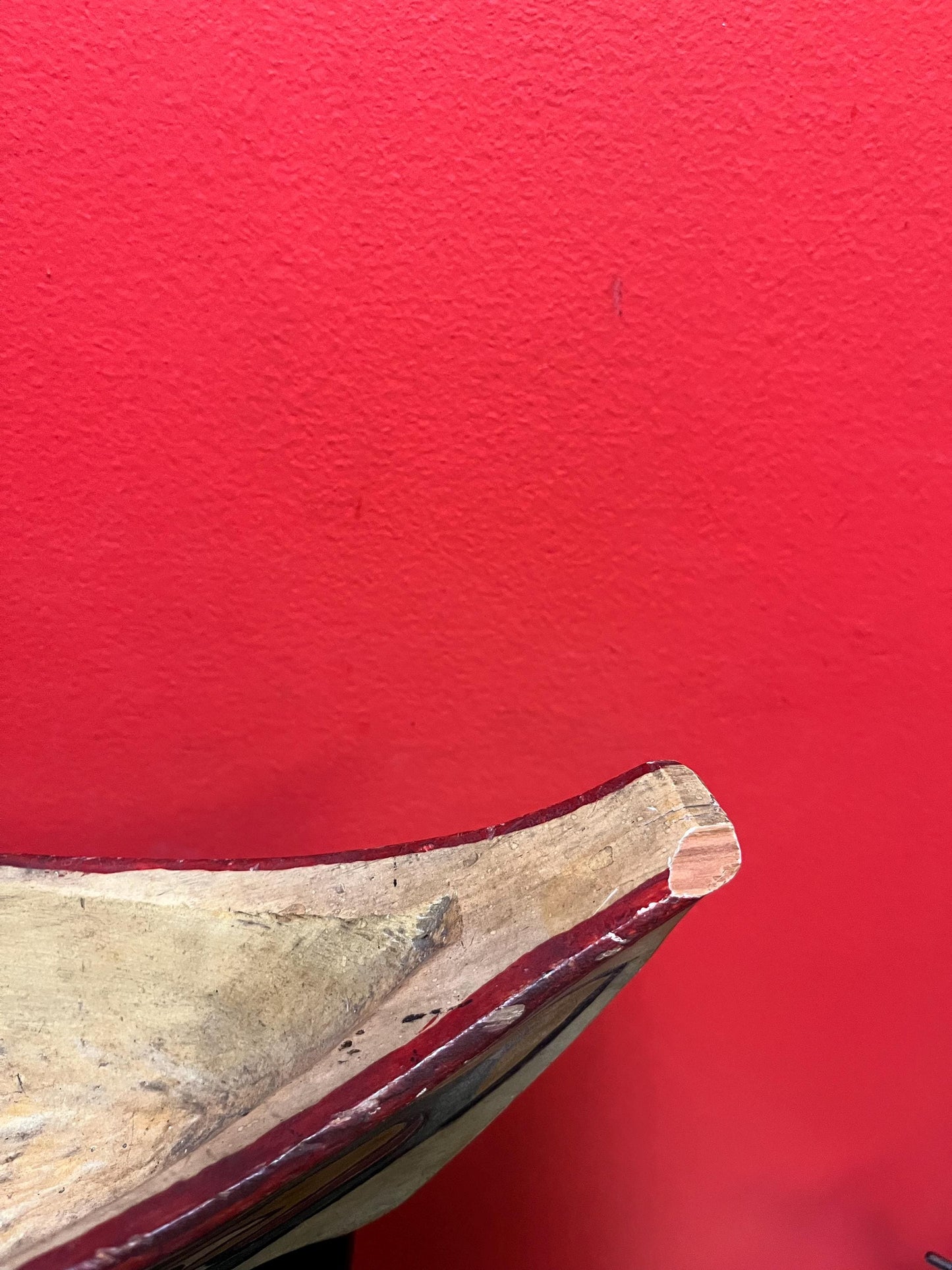 Rare museum quality 14 x 4 x 5 high 19 century hand painted indigenous first nation Pacific Northwest Canoe minor damage-