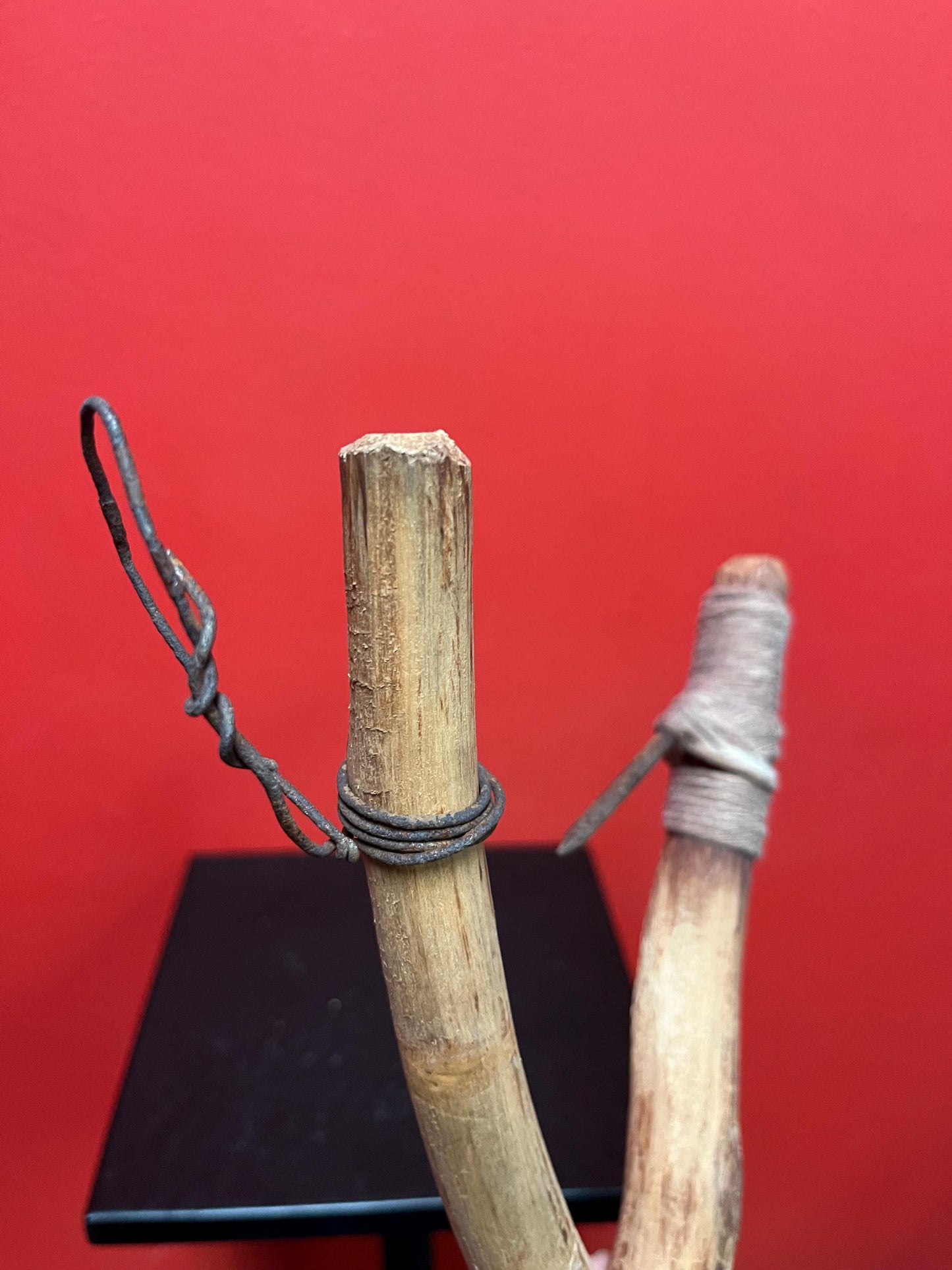 Very rare indigenous Canadian First Nations halibut hook 19th century wonderful condition crazy cool - 9 inch long - wow