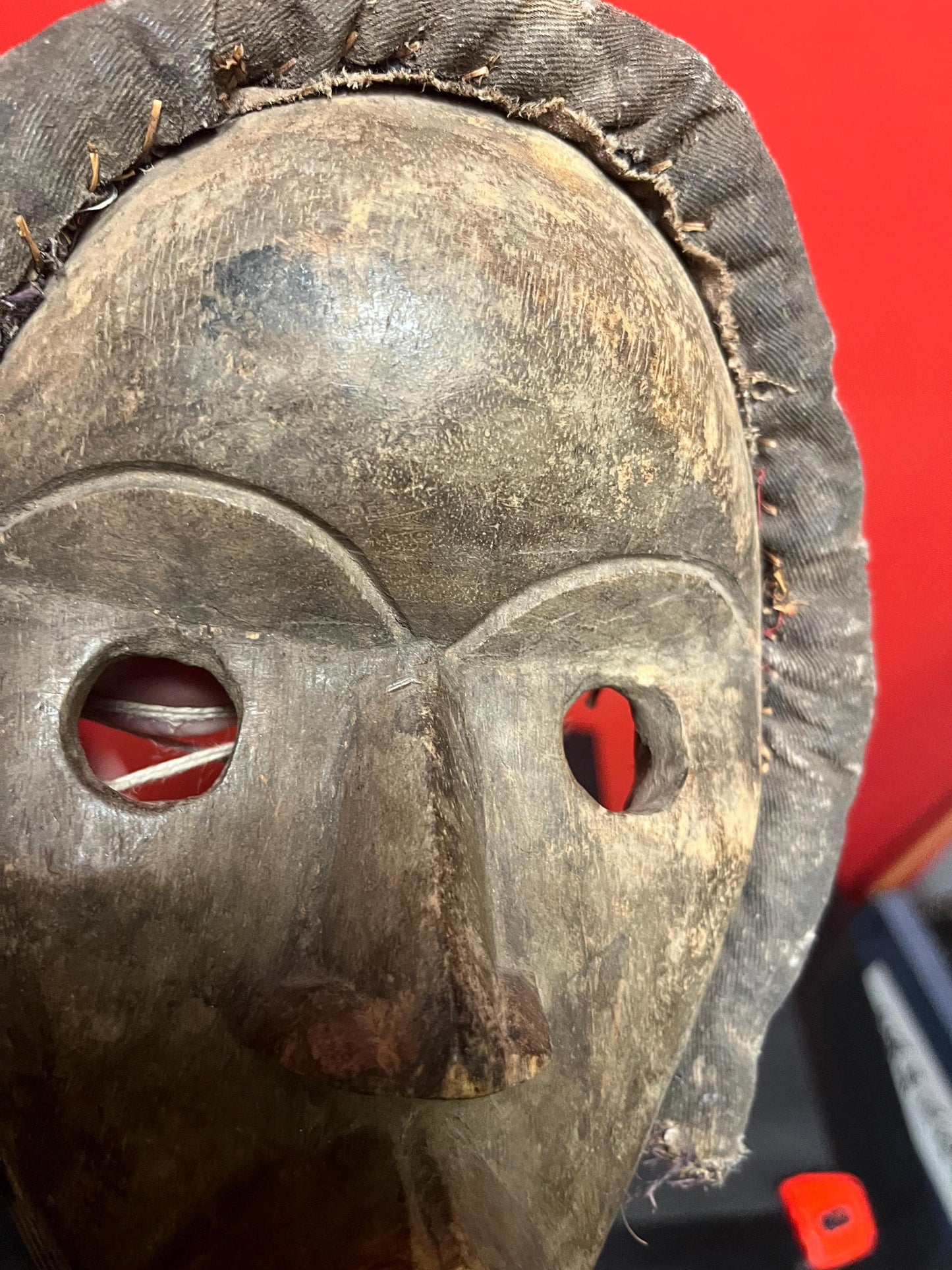 Ancient African tribal Dan mask 9 x 6“ wide wonderful patina and fabulous imagery real deal tribal wow