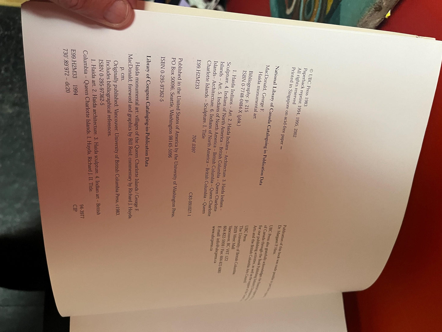 Beautiful huge Haida monumental art book indigenous first nations 218 pages pretty good condition