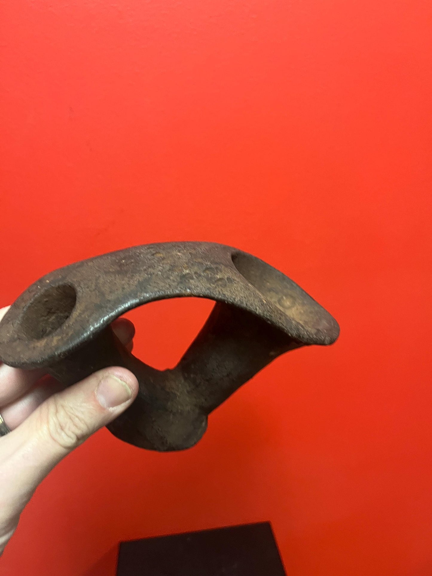 Very rare north African antique tribal terra-cotta clay pipe 6 x 4 high approximately wonderful piece - see photos wow