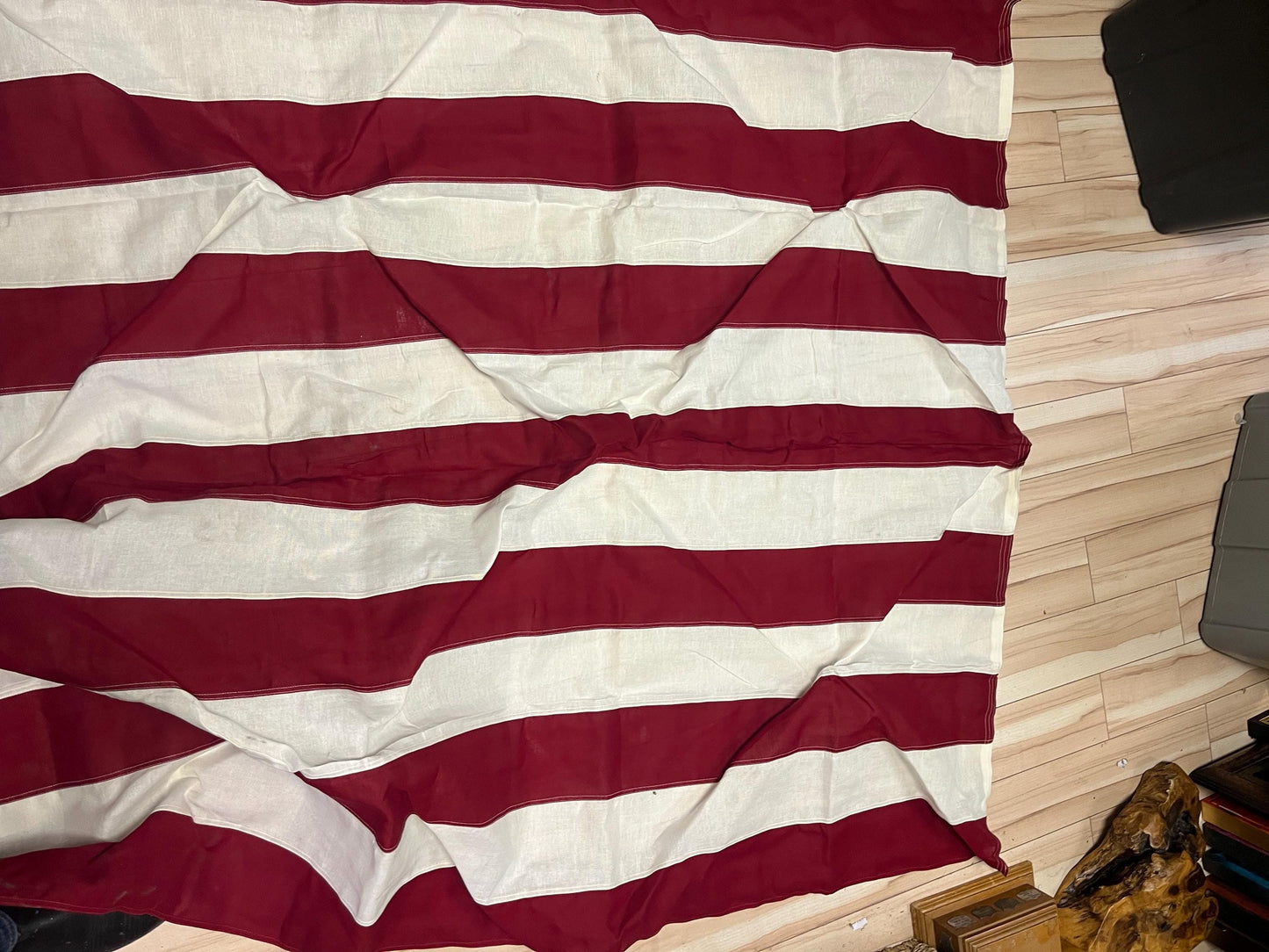 Stunning approximately 9 x 4 ft vintage American cotton flag in good condition. See photos.  the American dream -