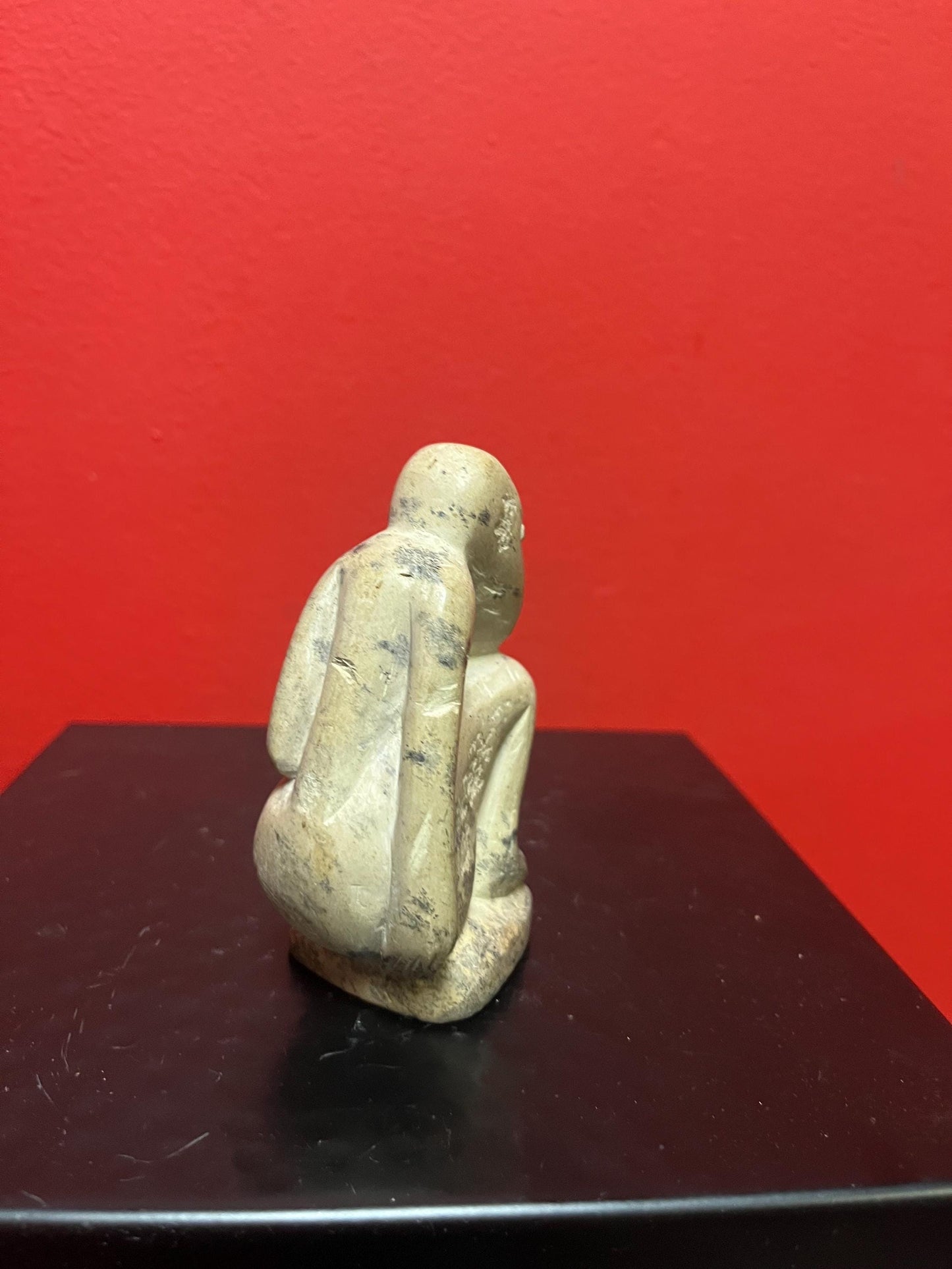 Cool 4 inch tall stone Asian monkey  old and unique