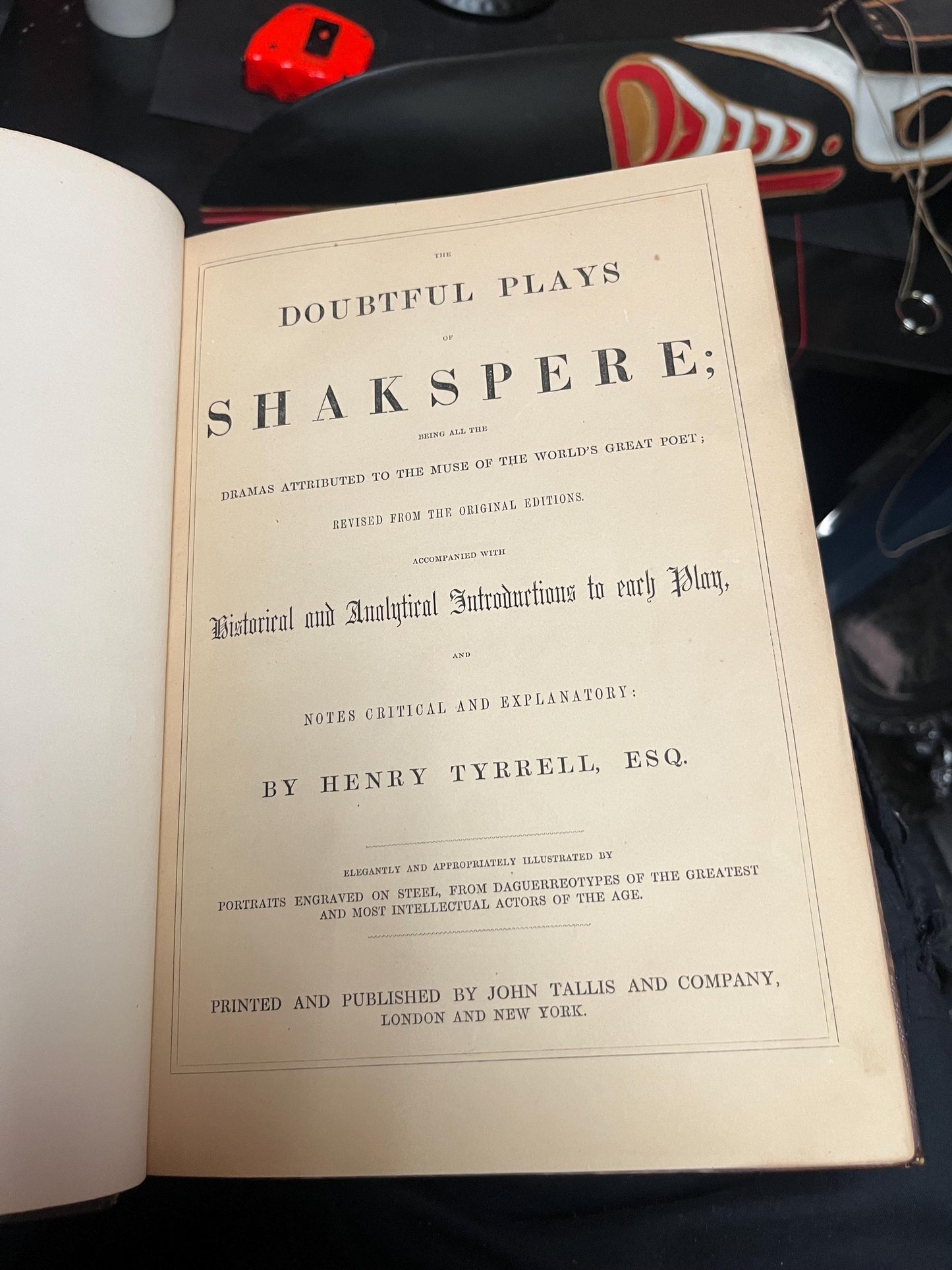 Glorious 19th century copy of William Shakespeares doubtful plays in wonderful condition 484 pages perfect for gift