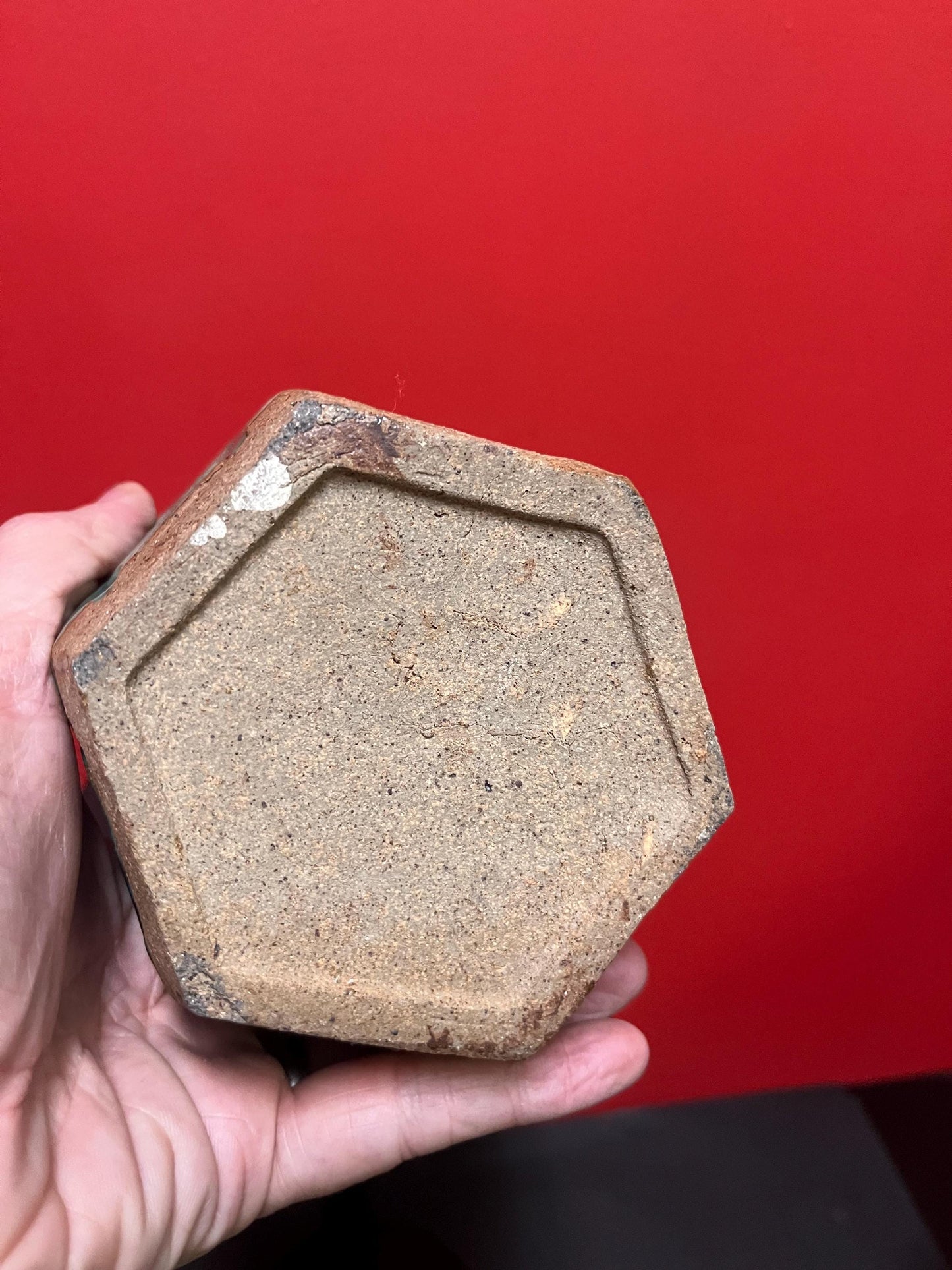 Super old 5 1/2 inch tall Chinese ginger jar in good condition  really wonderful example