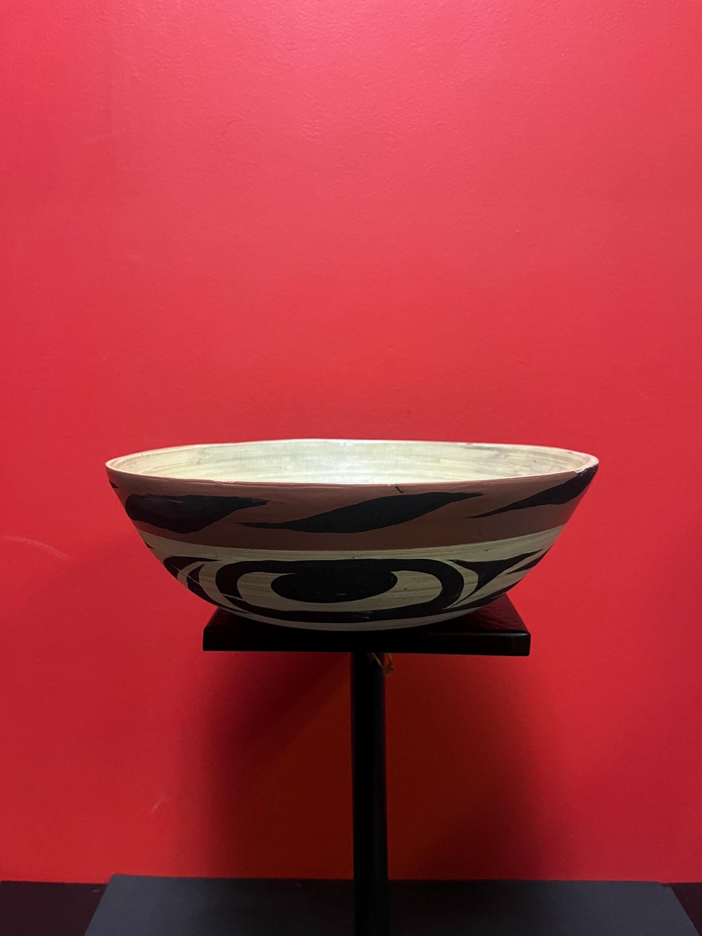 Special hot deal 12 x 4 high signed indigenous first nation Pacific Northwest coast painted bowl great look Stanley Joseph Squamish