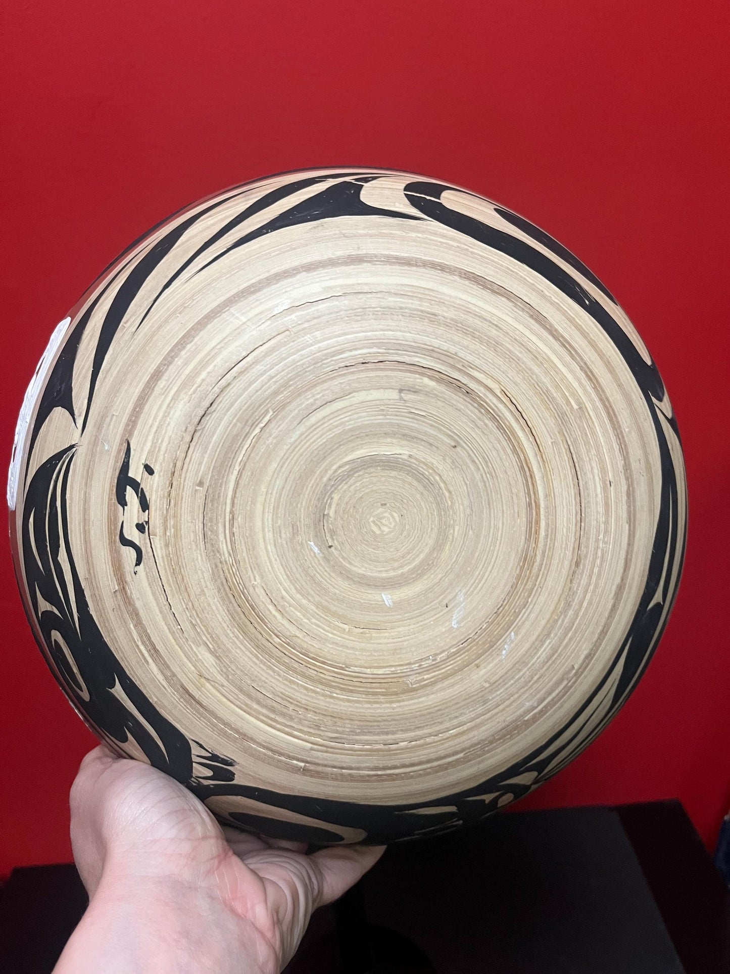 Special hot deal 12 x 4 high signed indigenous first nation Pacific Northwest coast painted bowl great look Stanley Joseph Squamish