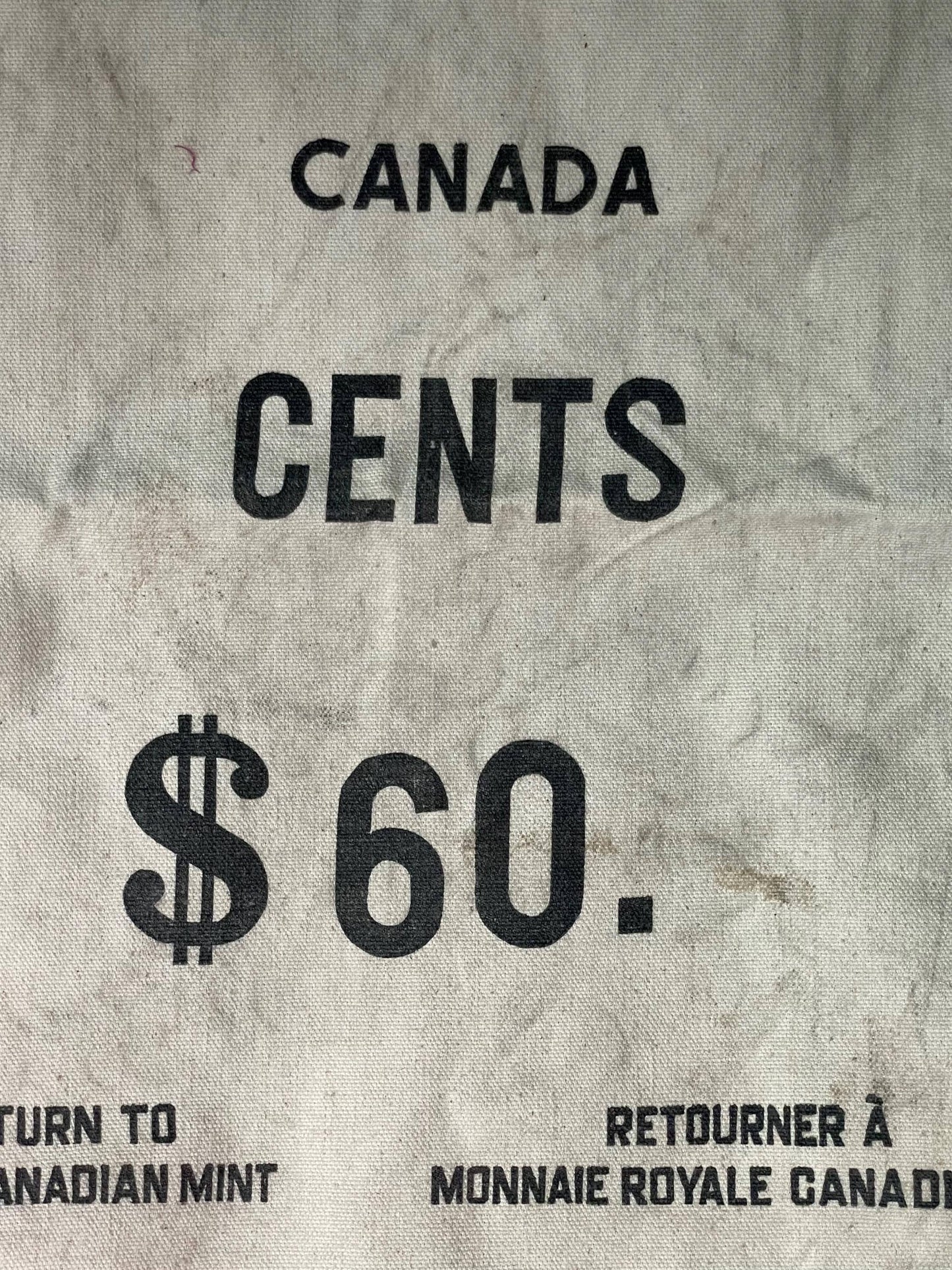 Vintage Royal Canadian Mint Canvas Bag