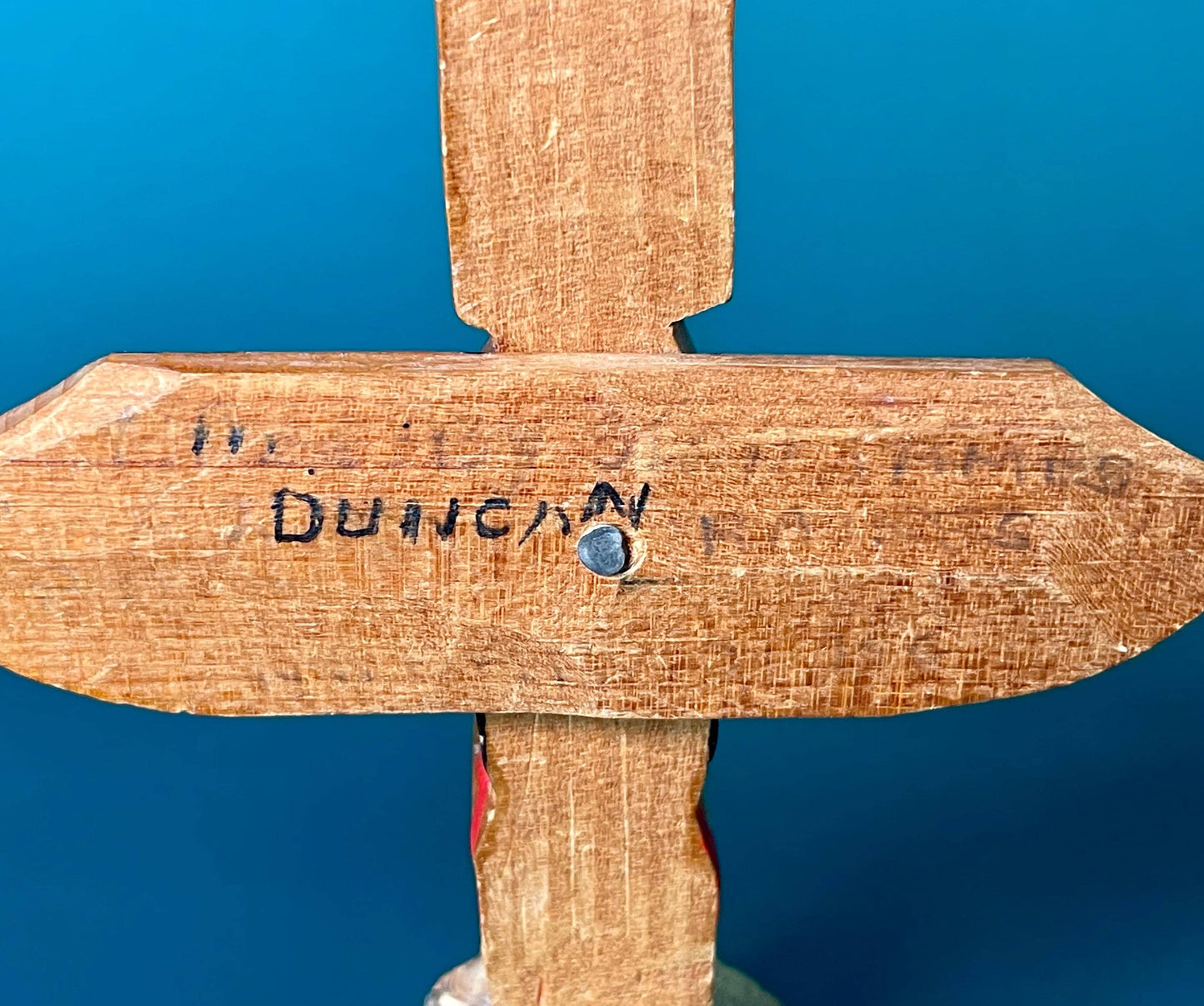 Hand-Carved Hand-Painted Indigenous Totem  4.5 inch with 4 inch Wingspan