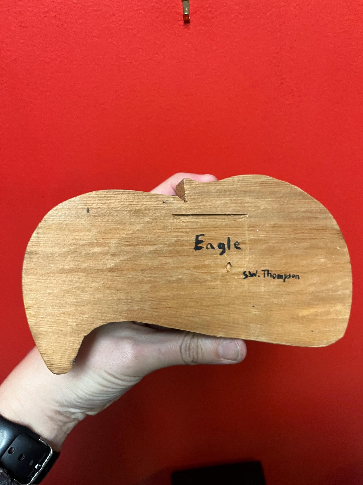 Lovely 8 x 4 x 2 indigenous first nation pacific northwest Coast Eagle plaque by SW Thompson  great value