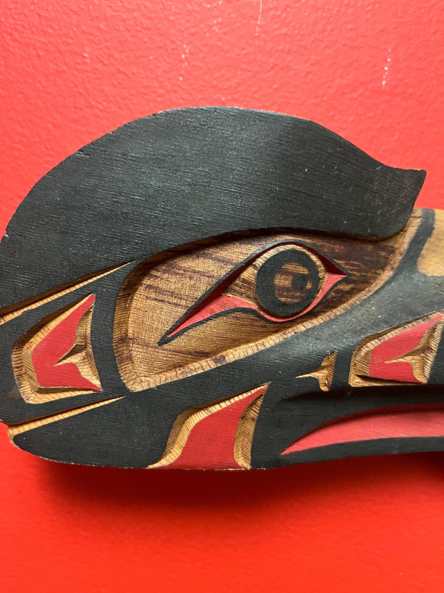 Lovely 8 x 4 x 2 indigenous first nation pacific northwest Coast Eagle plaque by SW Thompson  great value