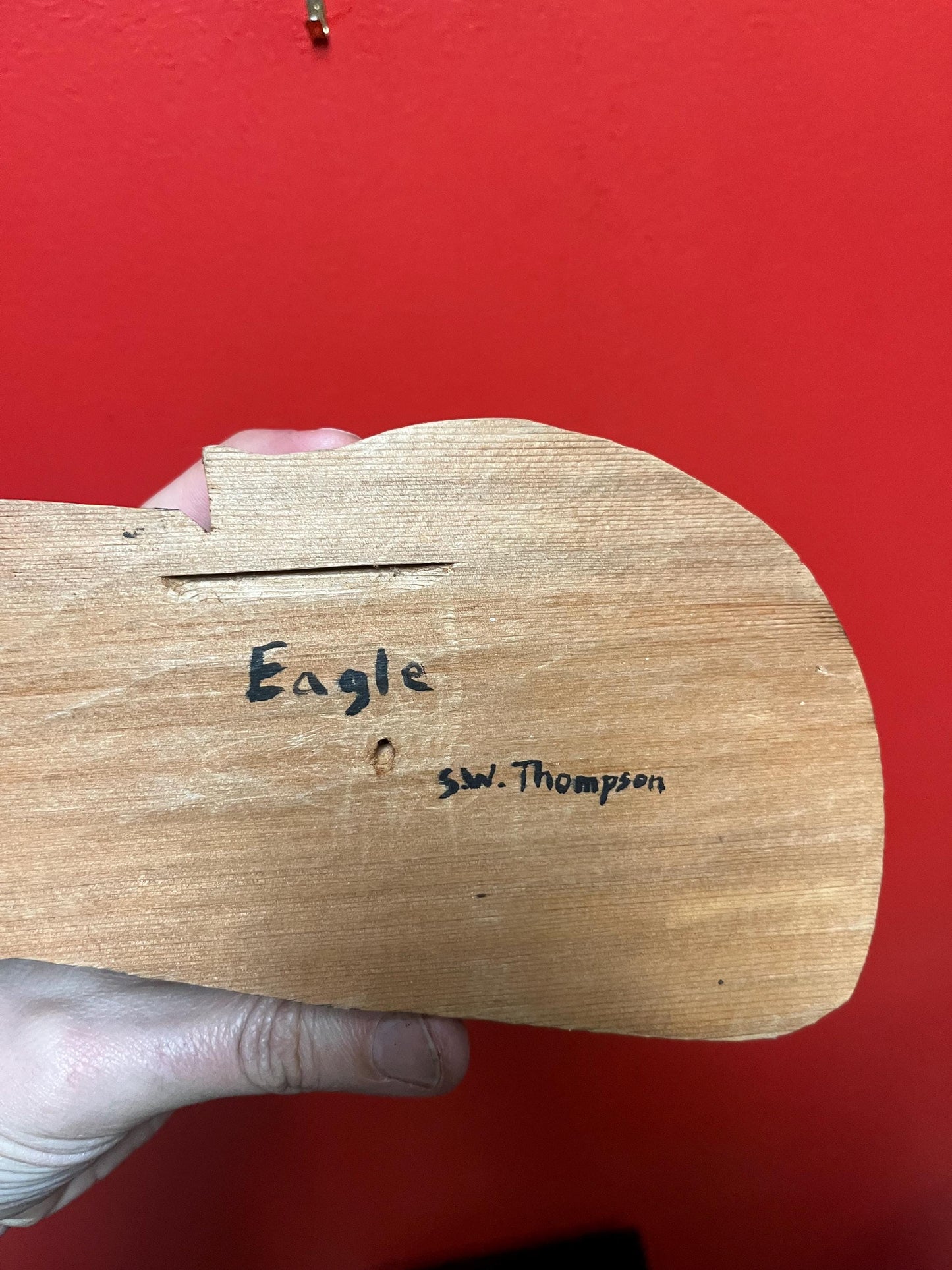 Lovely 8 x 4 x 2 indigenous first nation pacific northwest Coast Eagle plaque by SW Thompson  great value