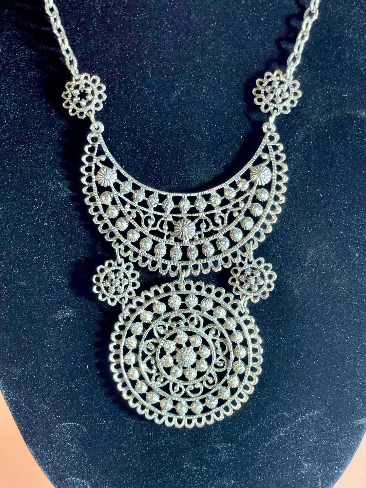 Amazing Untested Silver Persian Style Ornate Necklace