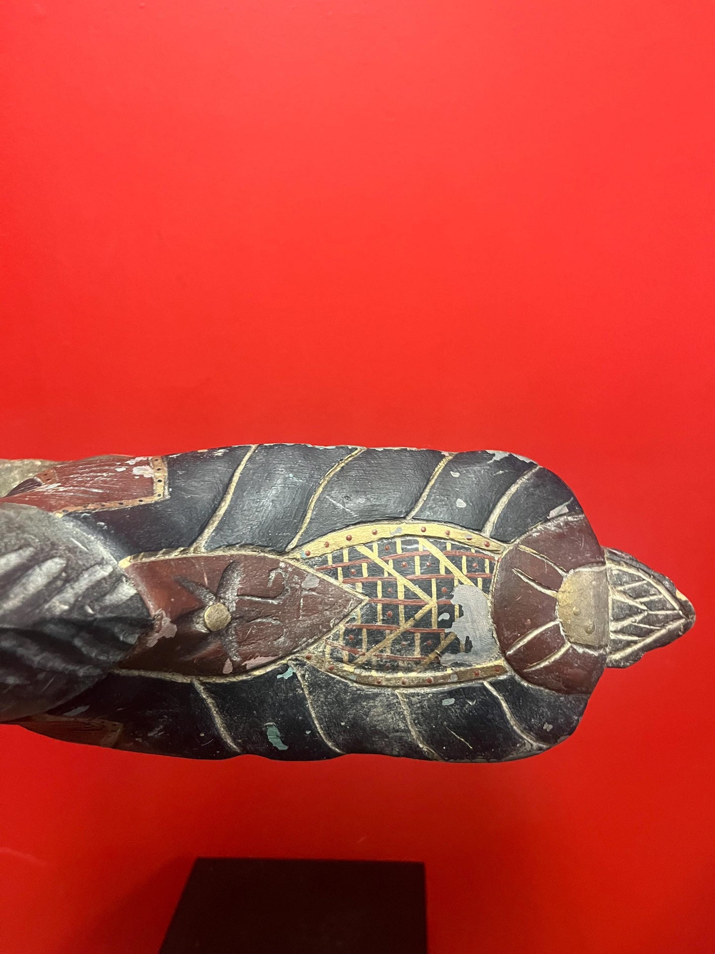 15 x 10 high south Asian antique wooden horse polychrome painted horse awesome look