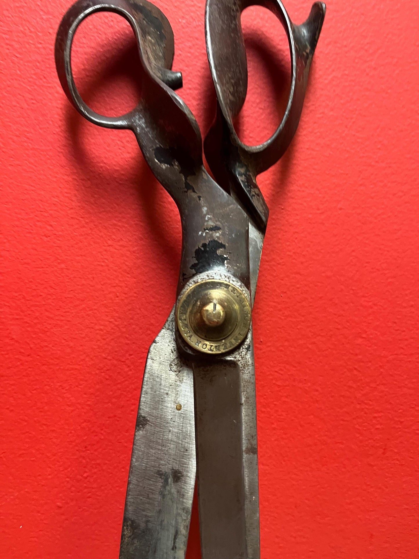 14 inch long American cast-iron shears sharp and cool