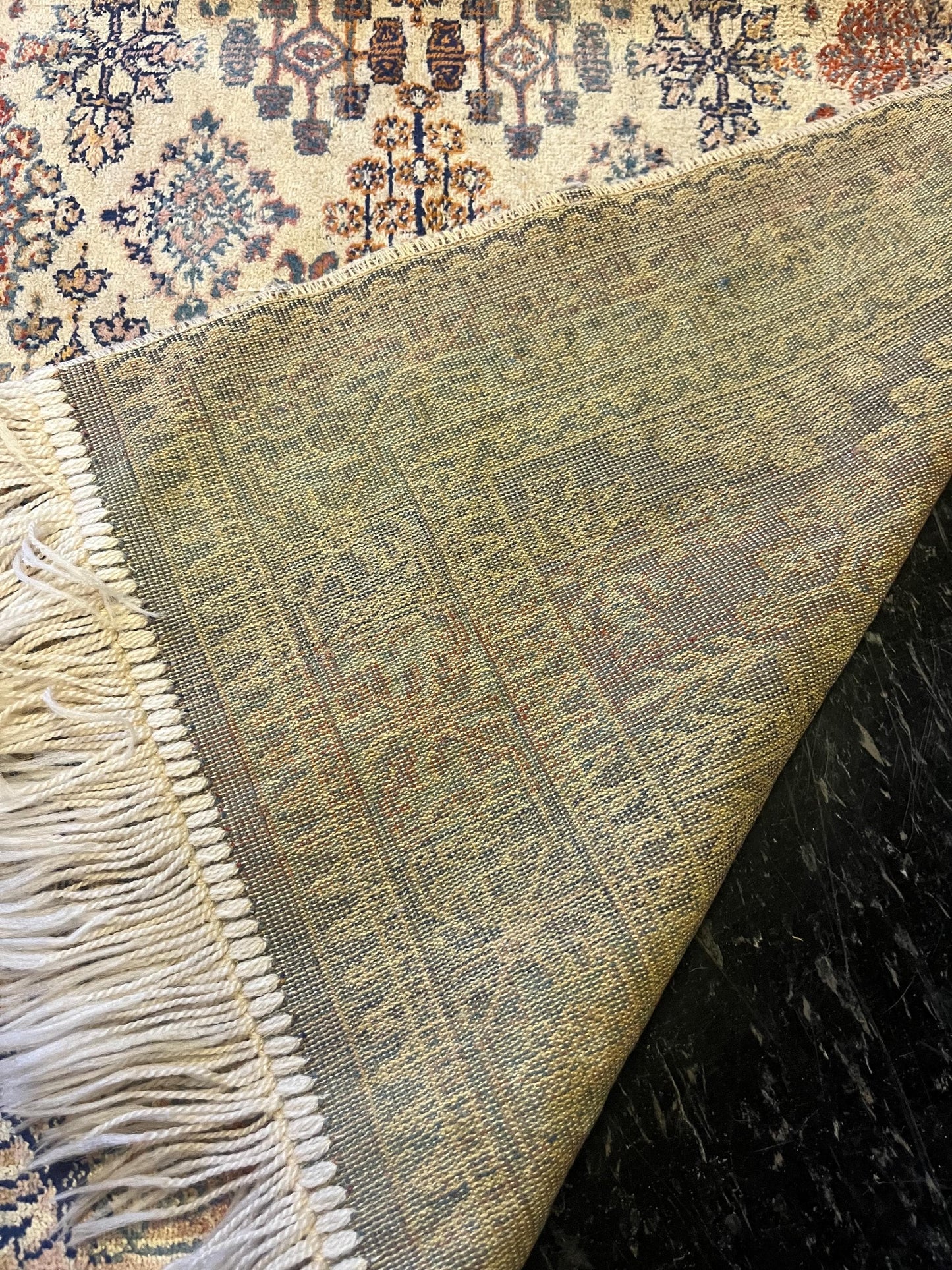 45 x 26“ wide antique Persian silk prayer mat in wonderful condition- wow price