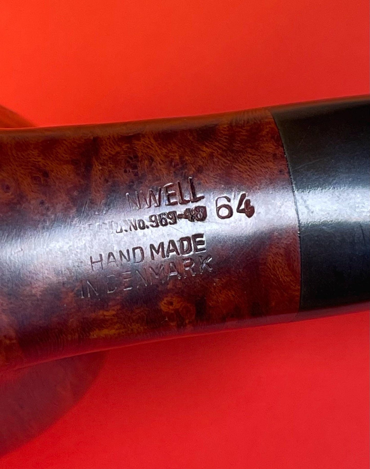 Vintage Stanwell Pipe  Made in Denmark, Briar Wood with Rusticated Rim