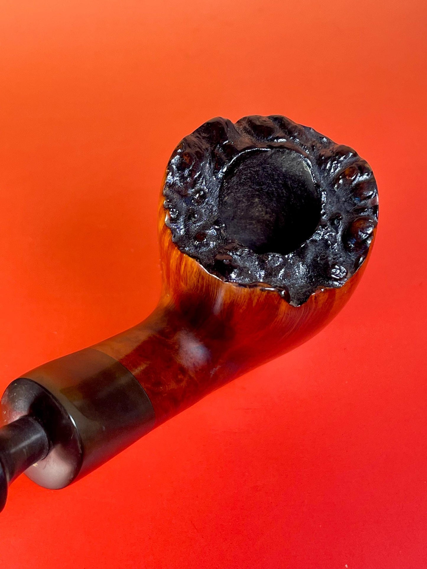 Vintage Stanwell Pipe  Made in Denmark, Briar Wood with Rusticated Rim