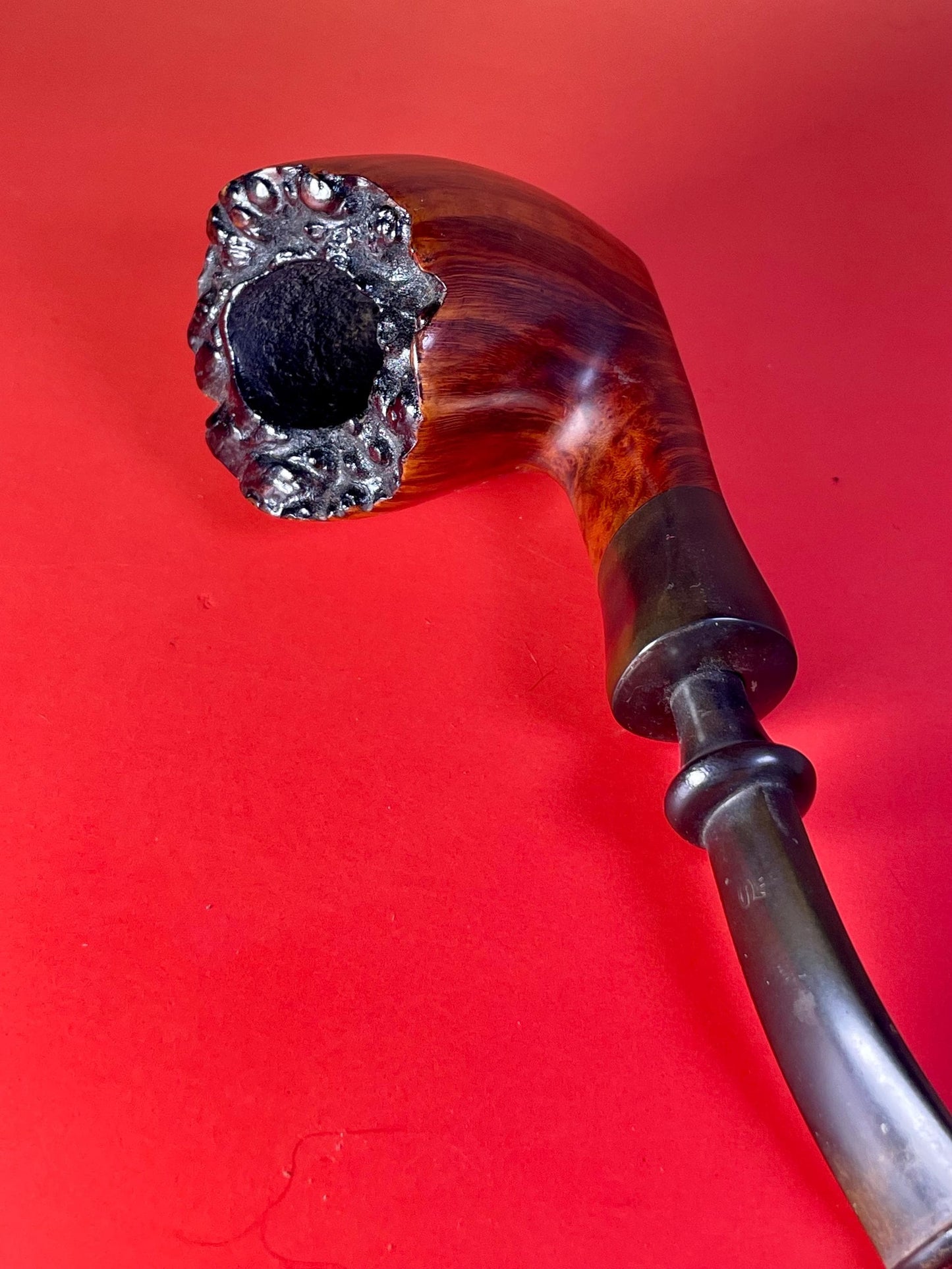 Vintage Stanwell Pipe  Made in Denmark, Briar Wood with Rusticated Rim