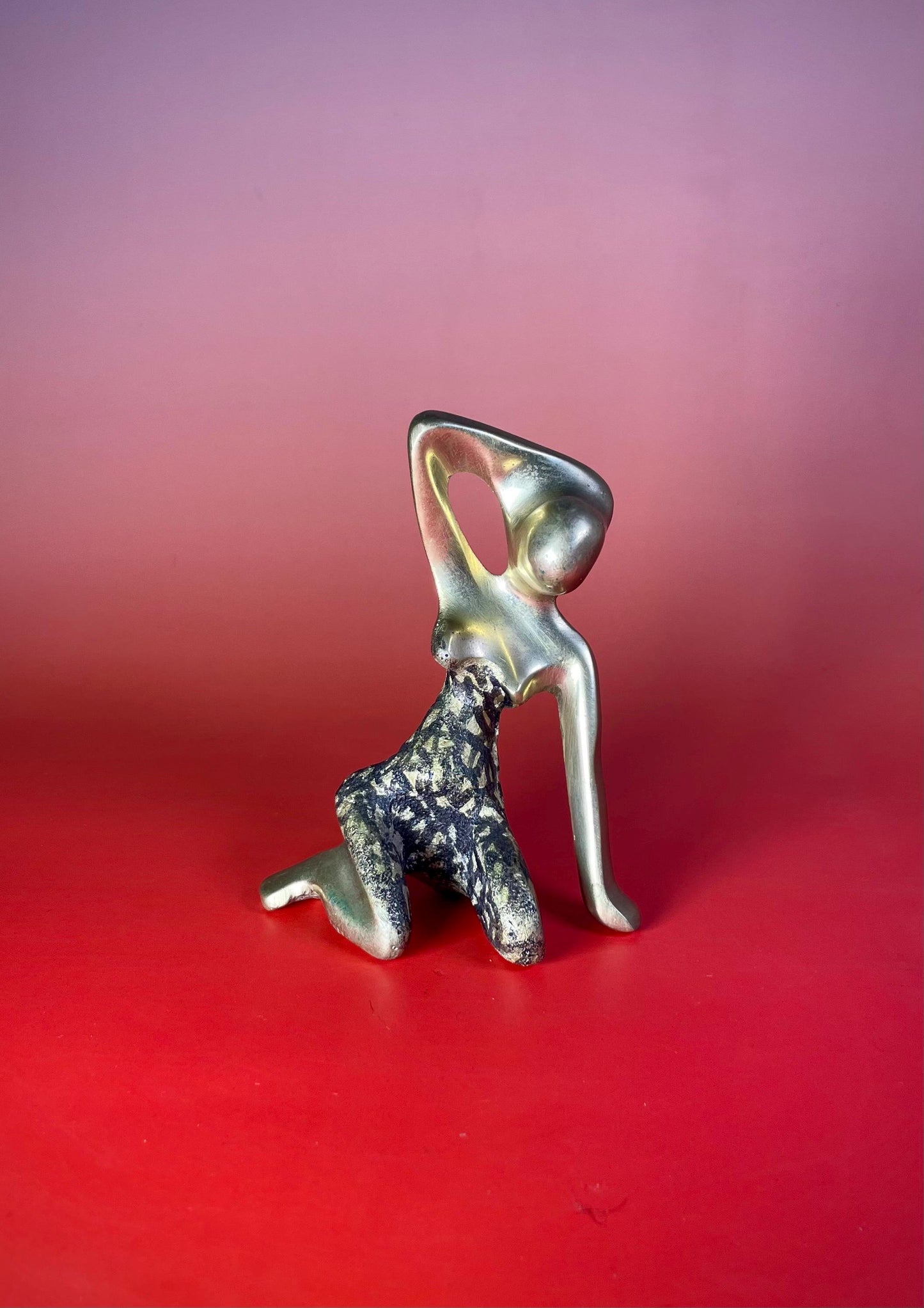 4.25 inch Bronze Statue of a Lady in a Sultry Pose