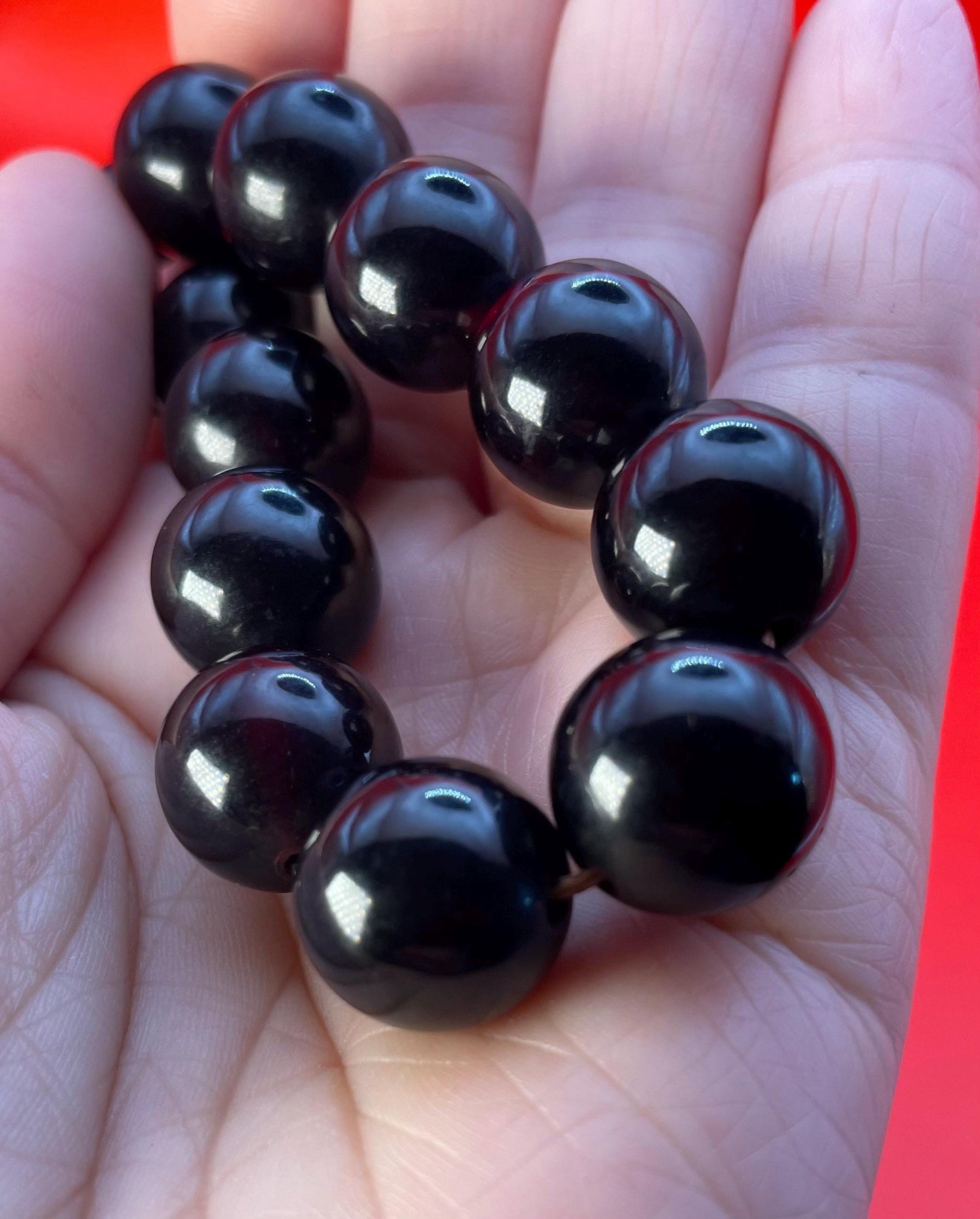 Stylish Black Beaded Necklace