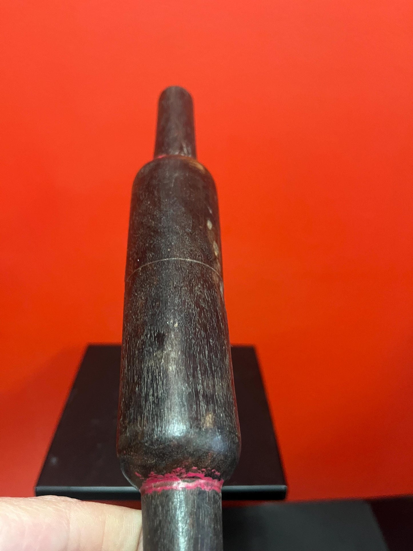 12 inch wonderful antique Canadiana pine  small rolling pin with original paint  fabulous piece of Canadian history  perfect gift