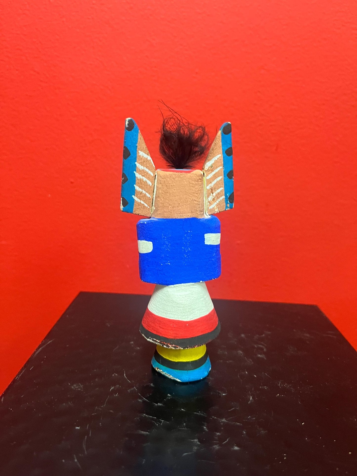 Spectacular small kachina Hopi wooden doll rare size great condition and wonderful detail - 5.5 inches tall