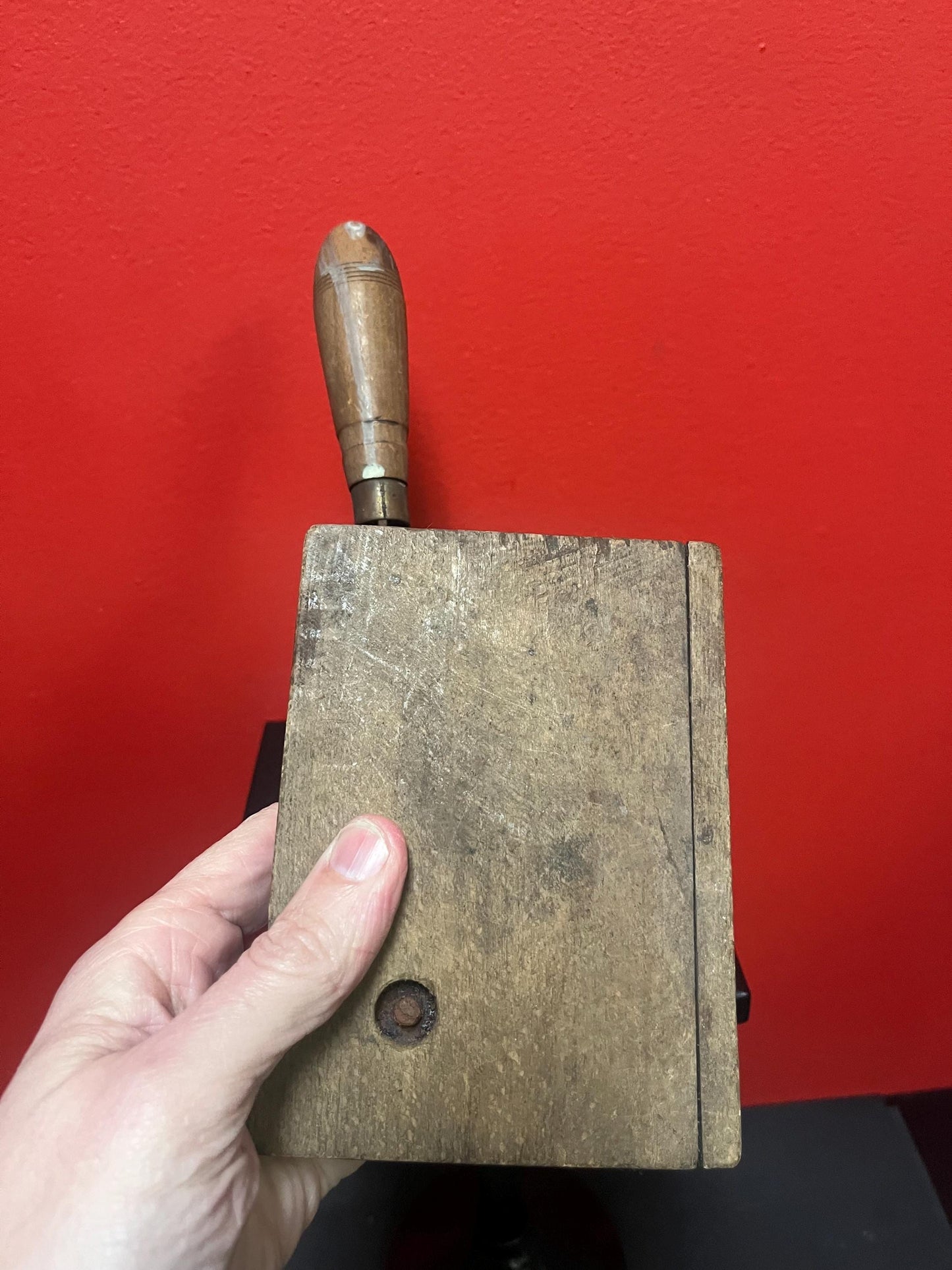 Antique 11 x 5 wide herb cutter usable and great patina amazing kitchen decor -