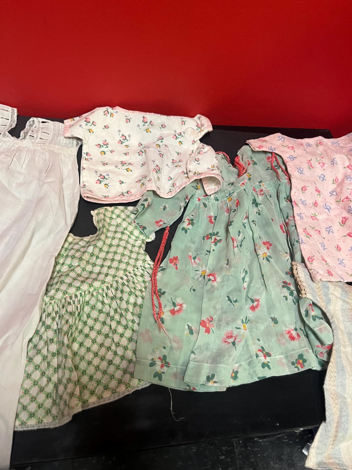 Collection of antique doll clothes all for one low price from large collection wow deal good condition see photos