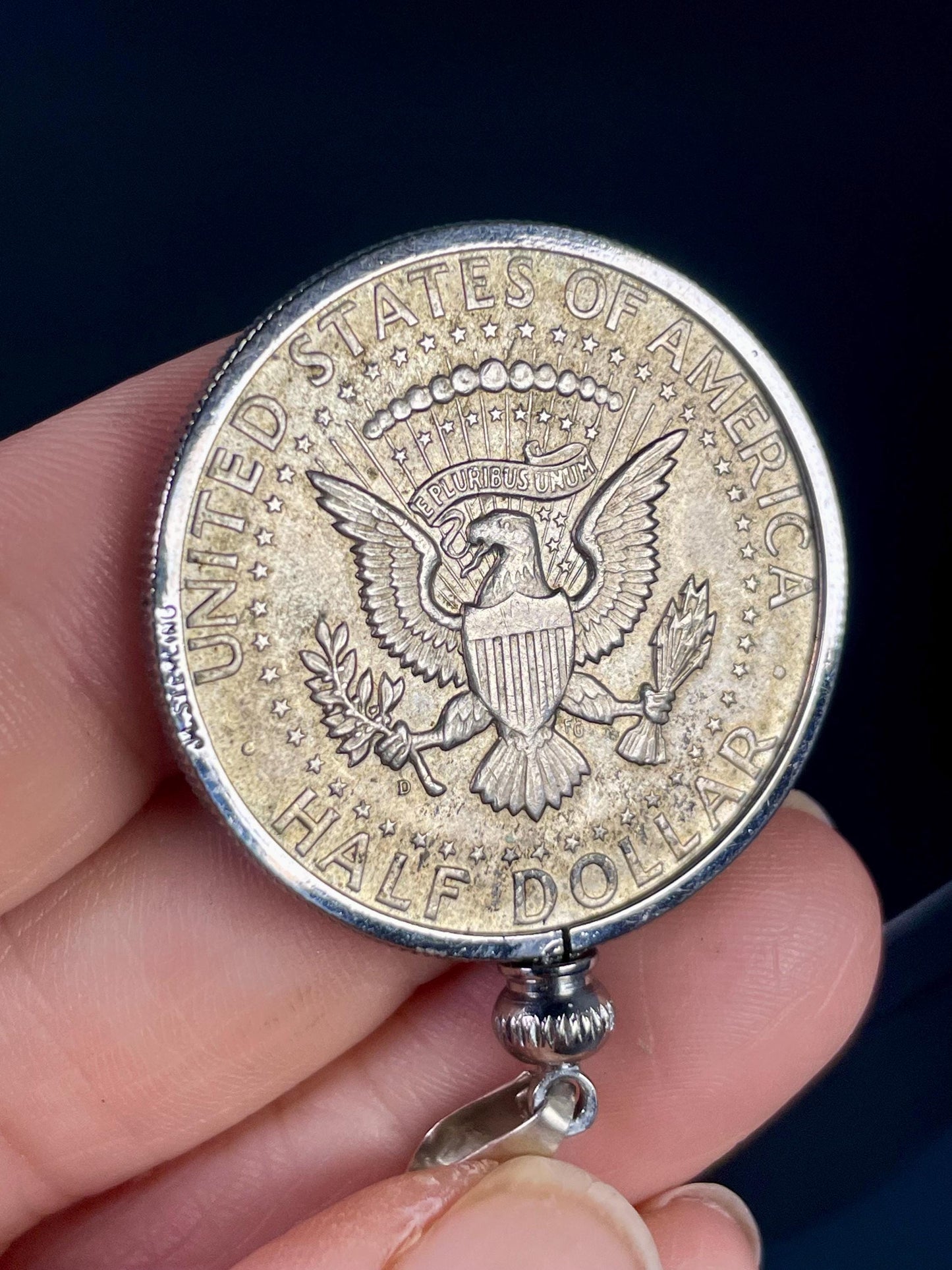 1962 US Half Dollar Coin Necklace Pendant