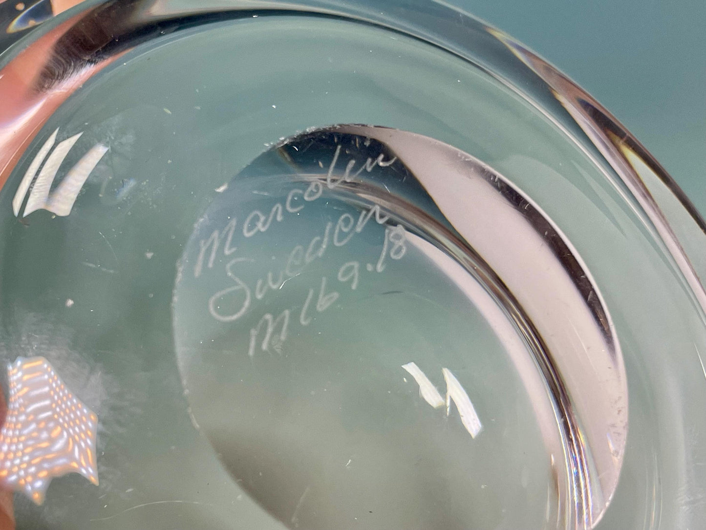 Vintage “Marcolin Glass Shell  Sweden