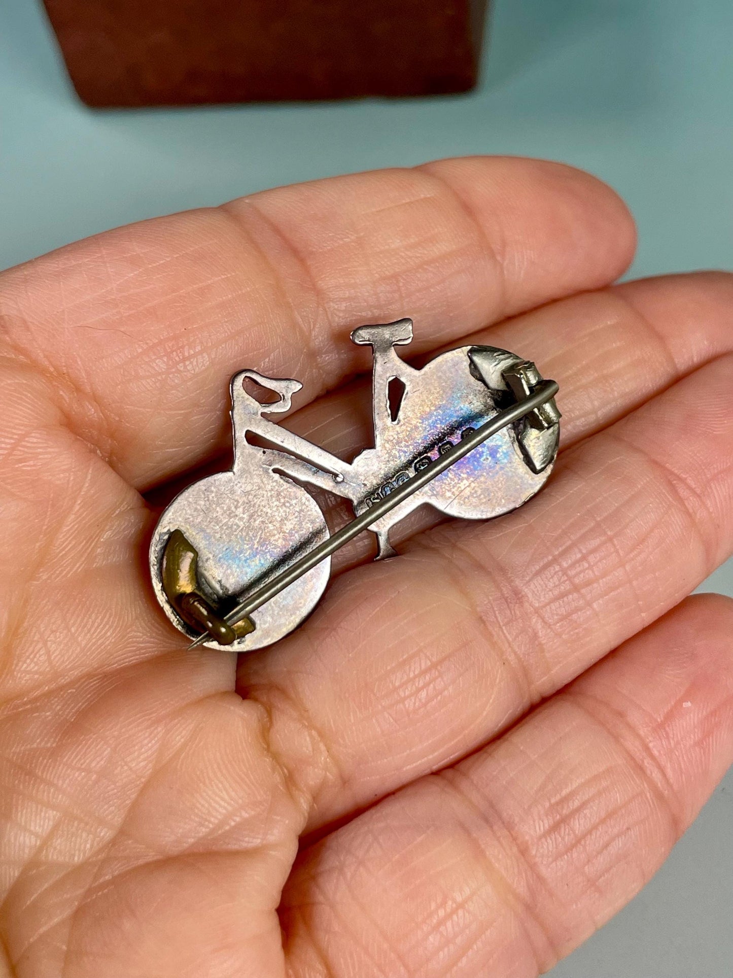 Sterling Silver Bicycle Brooch