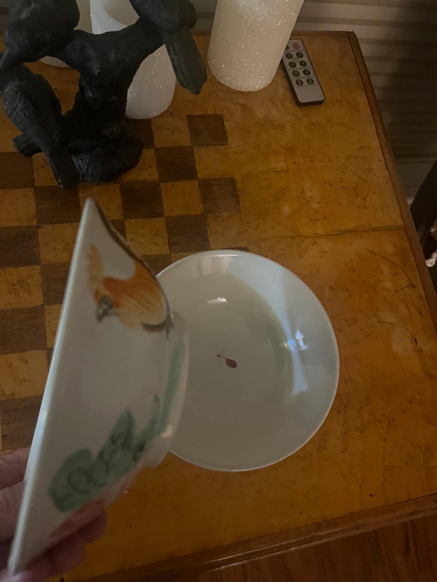 pair Beautiful Chinese bowls 7 x 2 inches high hand painted lovely quality great value