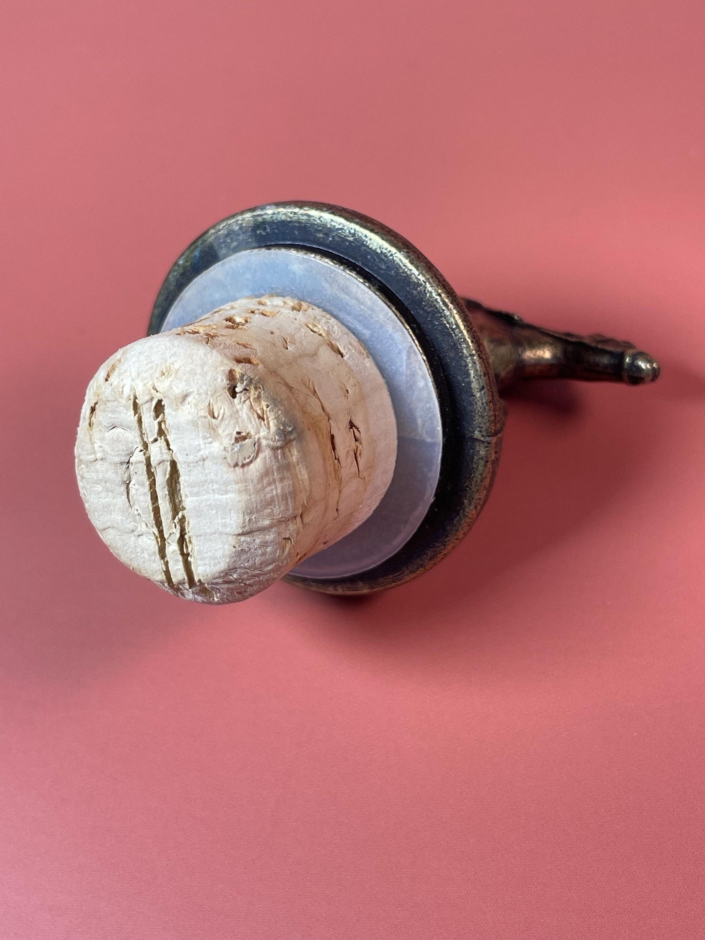 5 inch Brass Horse Racer bottle stopper cork