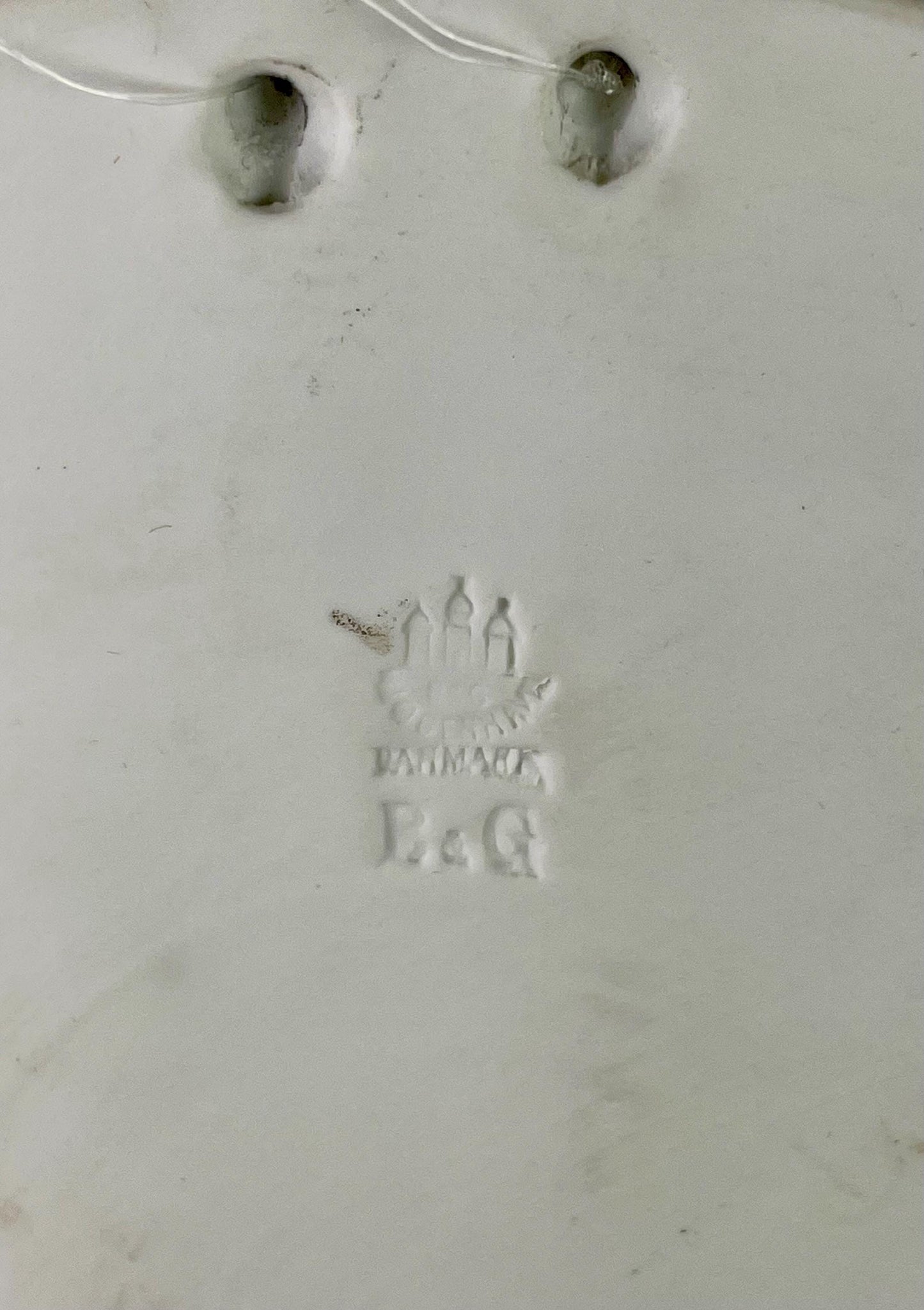 Vintage B&G Bing and Grondahl Parian Bisque Porcelain Round Wall Plaque Denmark