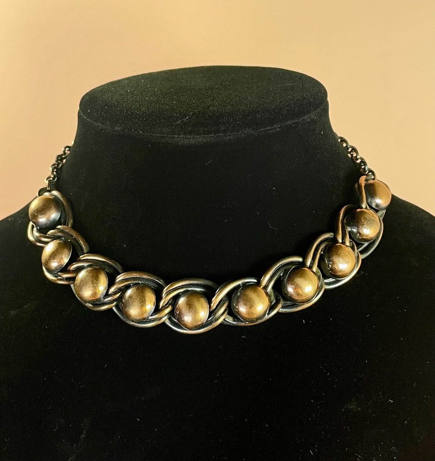 Vintage-Style Copper Tone Necklace
